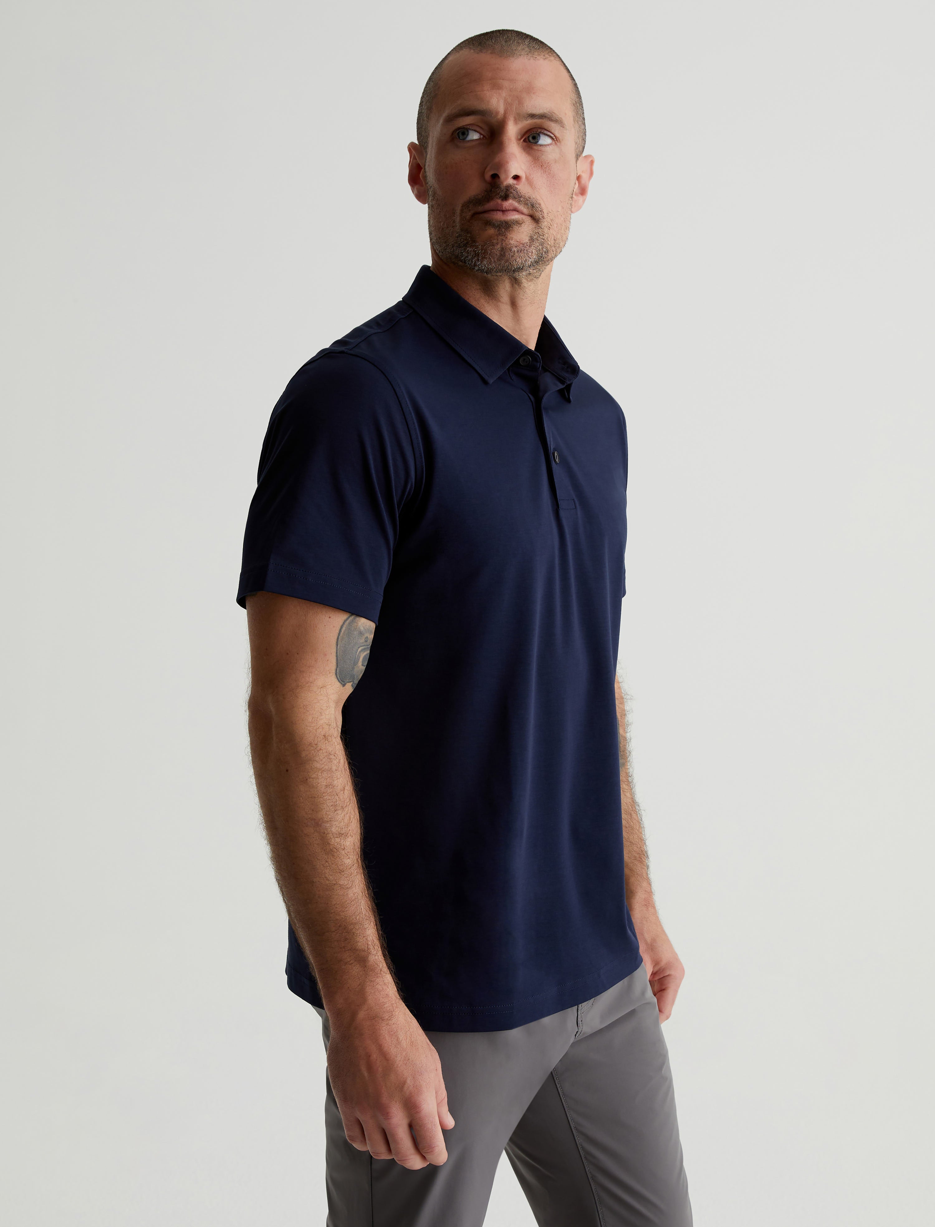 Men Ace Active Polo Deep Navy at AG Jeans Official Store