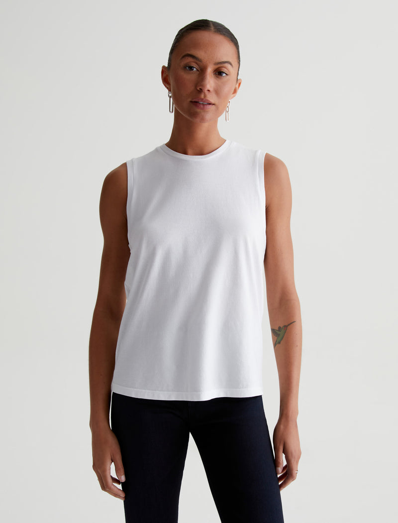 RSQ Los Angeles 88 Womens Tank Top - OFF WHITE
