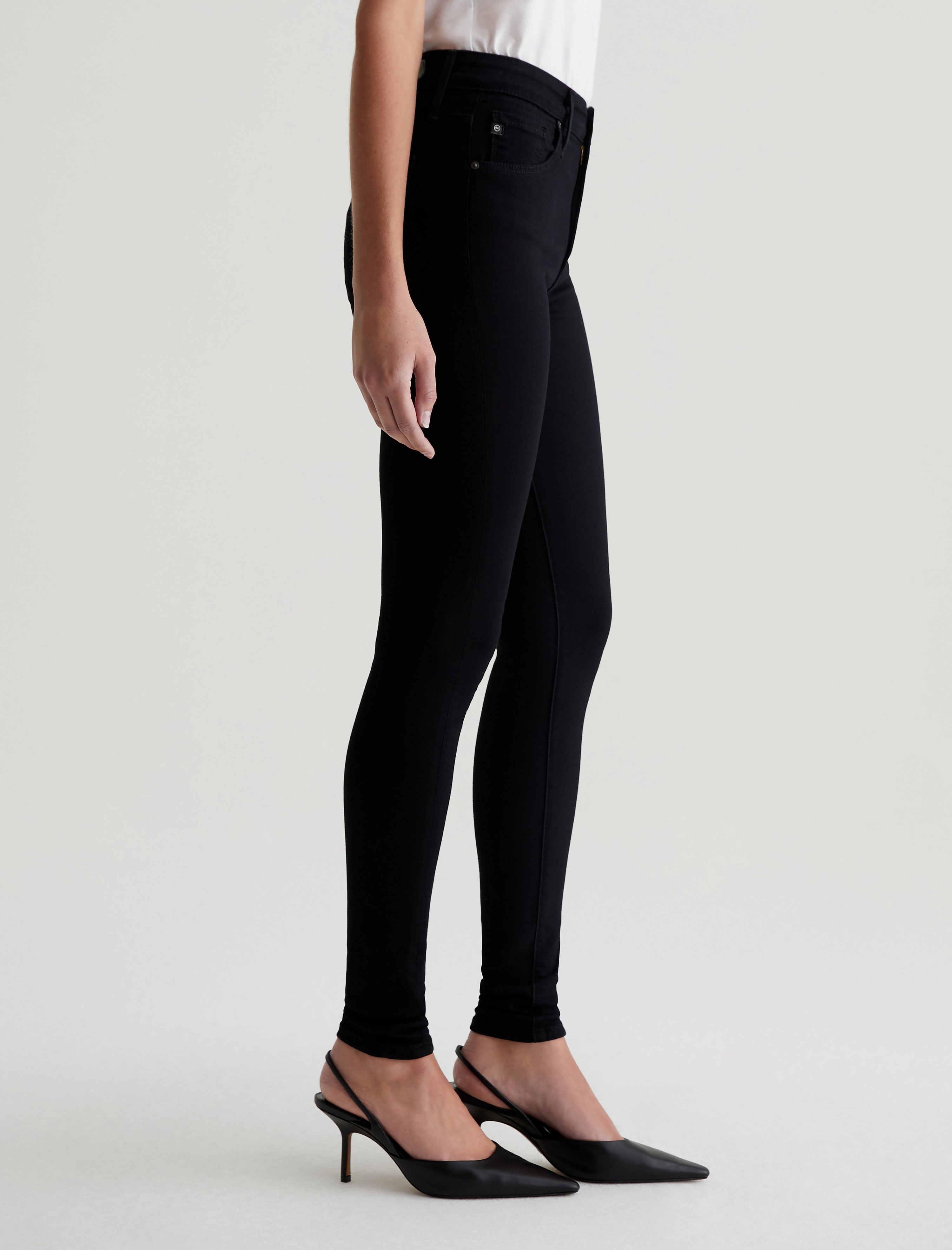 Womens Farrah Skinny Super Black at AG Jeans Official Store