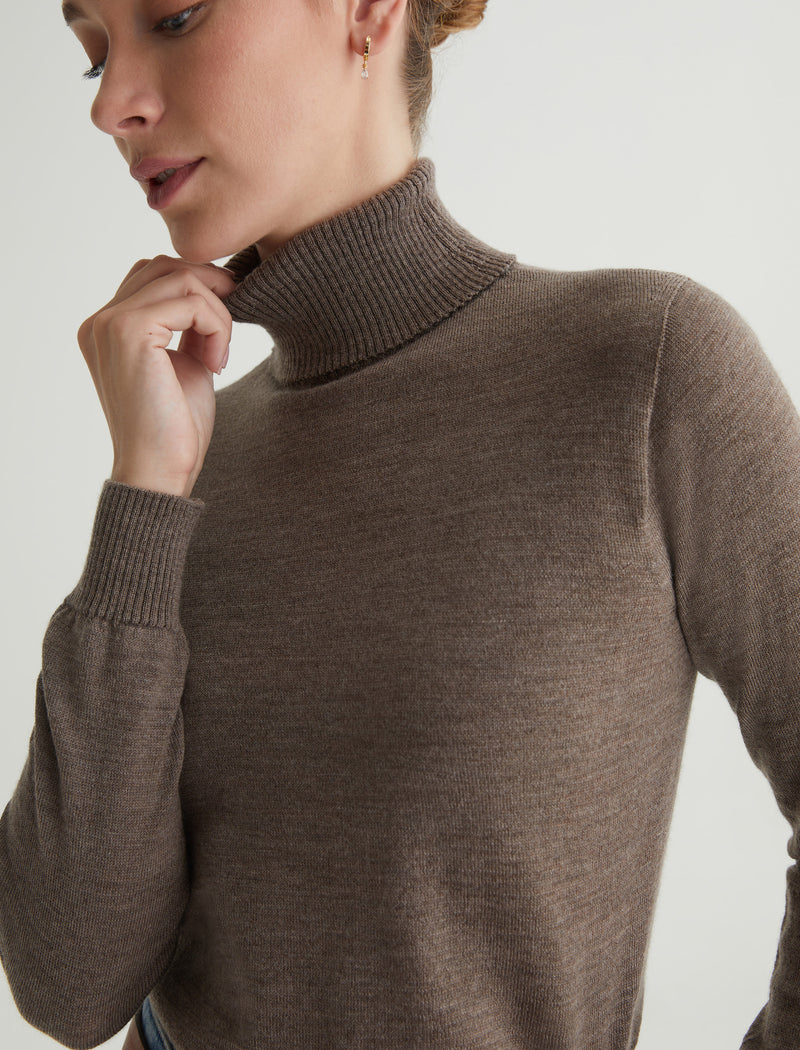 Womens Zuri Turtleneck Melange AG at Store Jeans Official Taupe