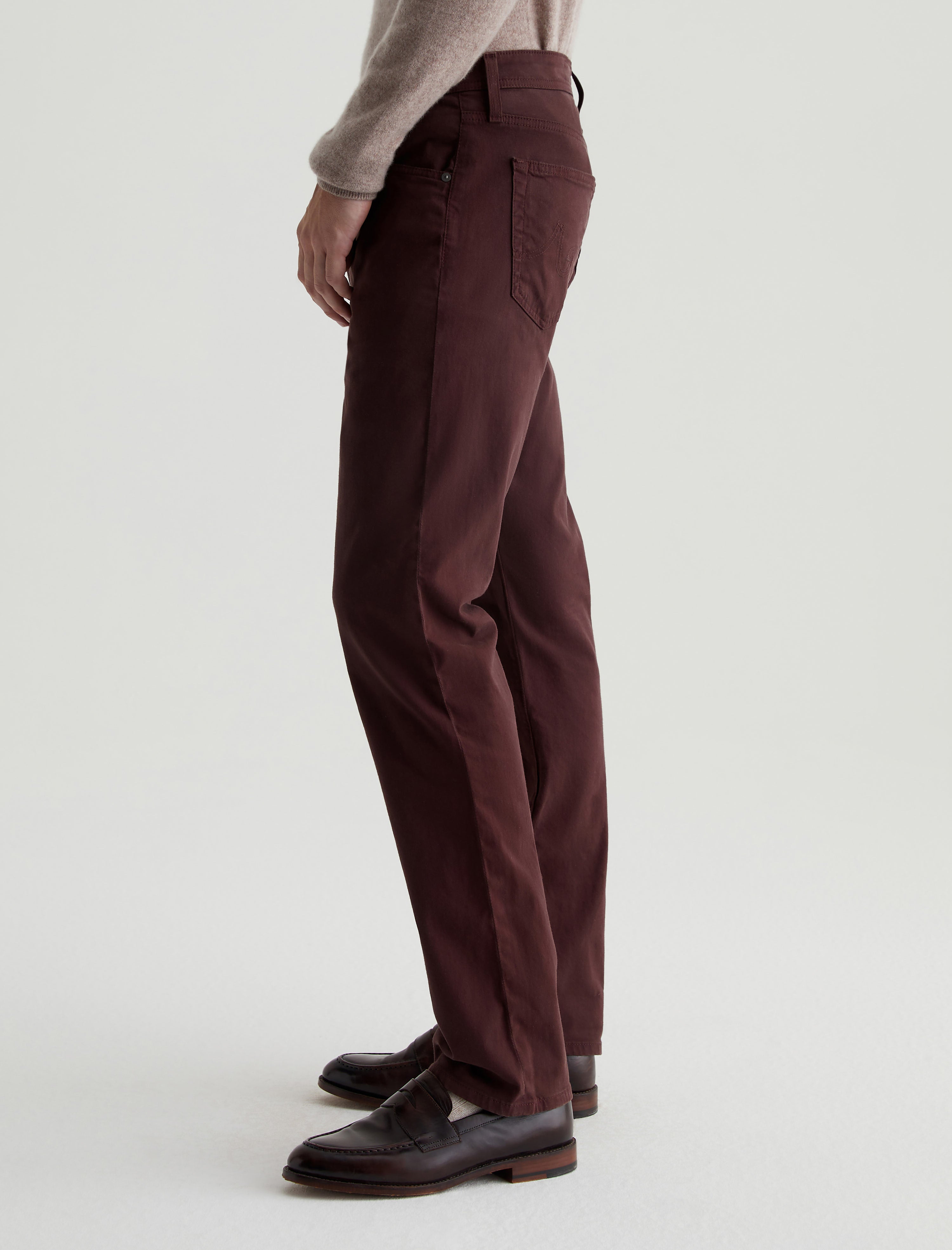 ag adriano goldschmied graduate straight fit pant burgundy www