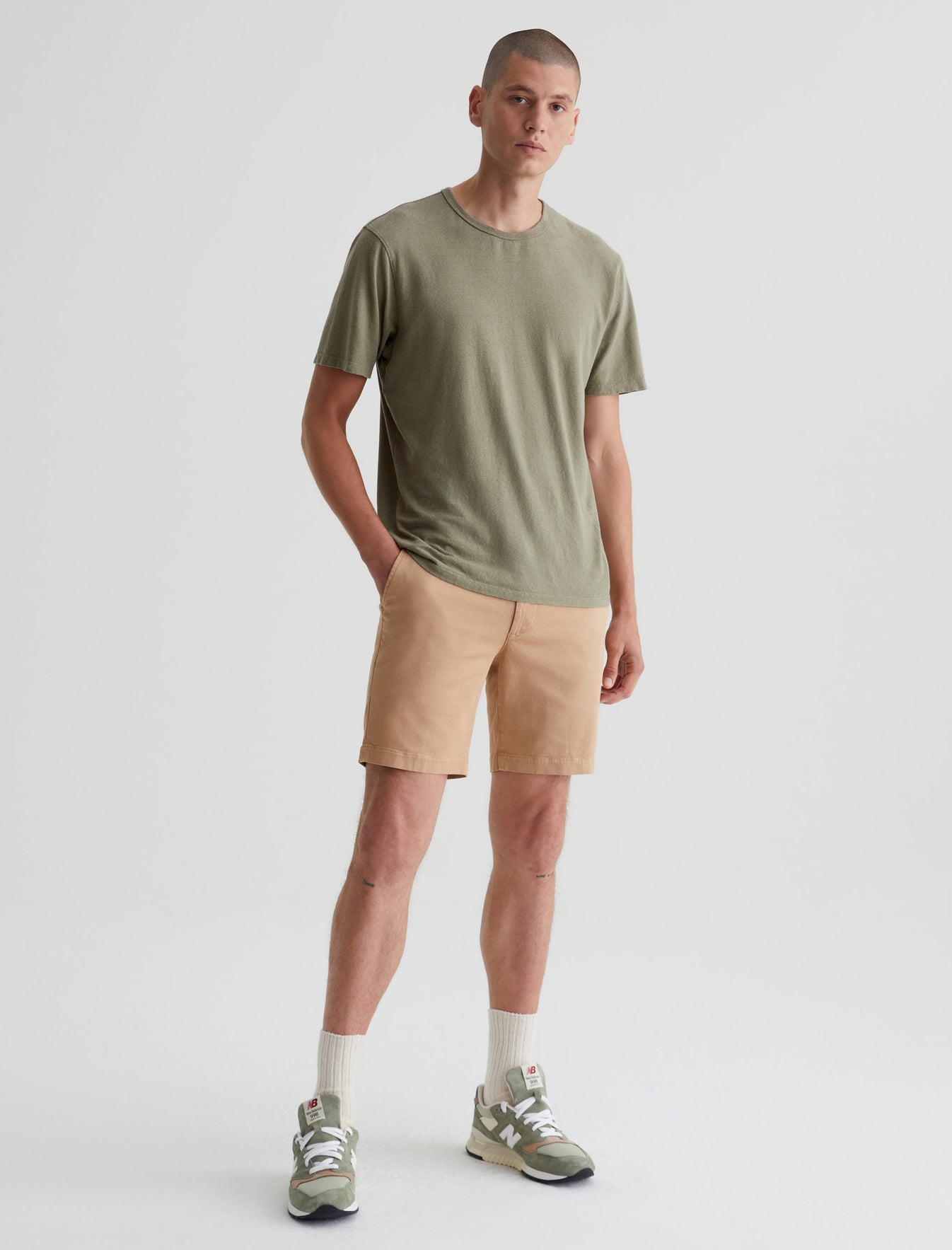 Wanderer Short Sulfur Sun Tan Slim Trouser Short Men Bottom Photo 1