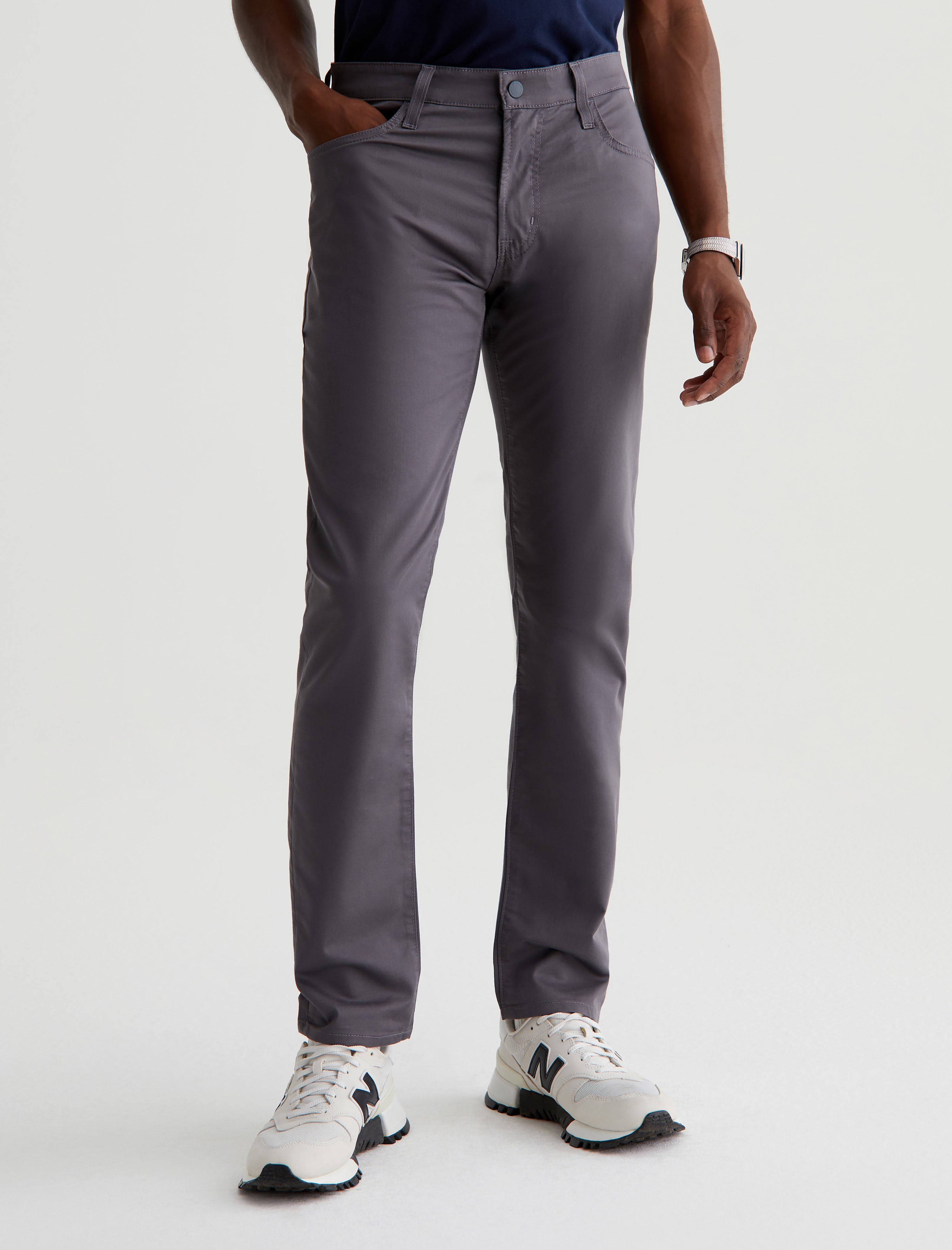 Tellis - Performance Folkestone Grey Airluxe™ Modern Slim Men Bottom  Photo 2