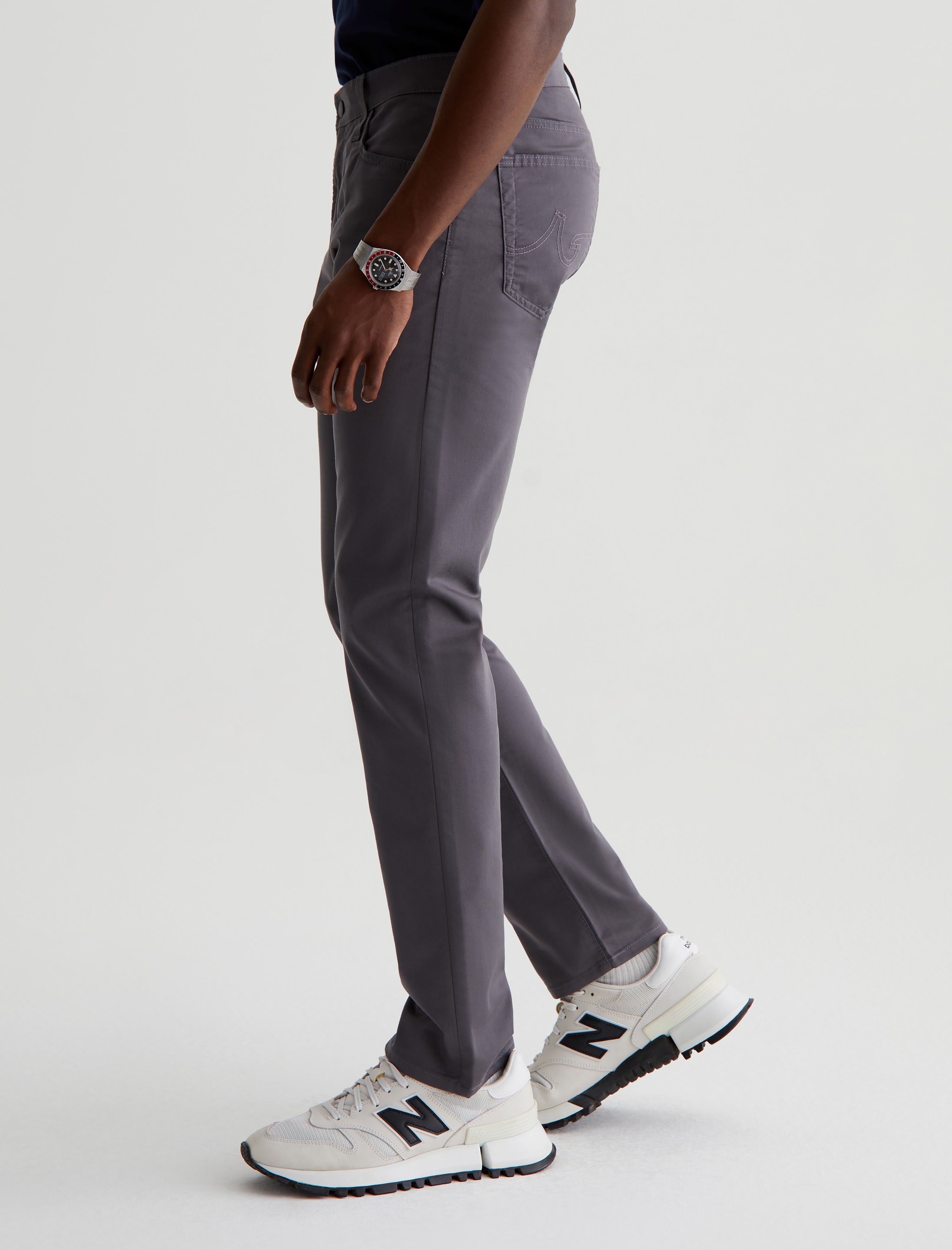 Tellis - Performance Folkestone Grey Airluxe™ Modern Slim Men Bottom  Photo 5