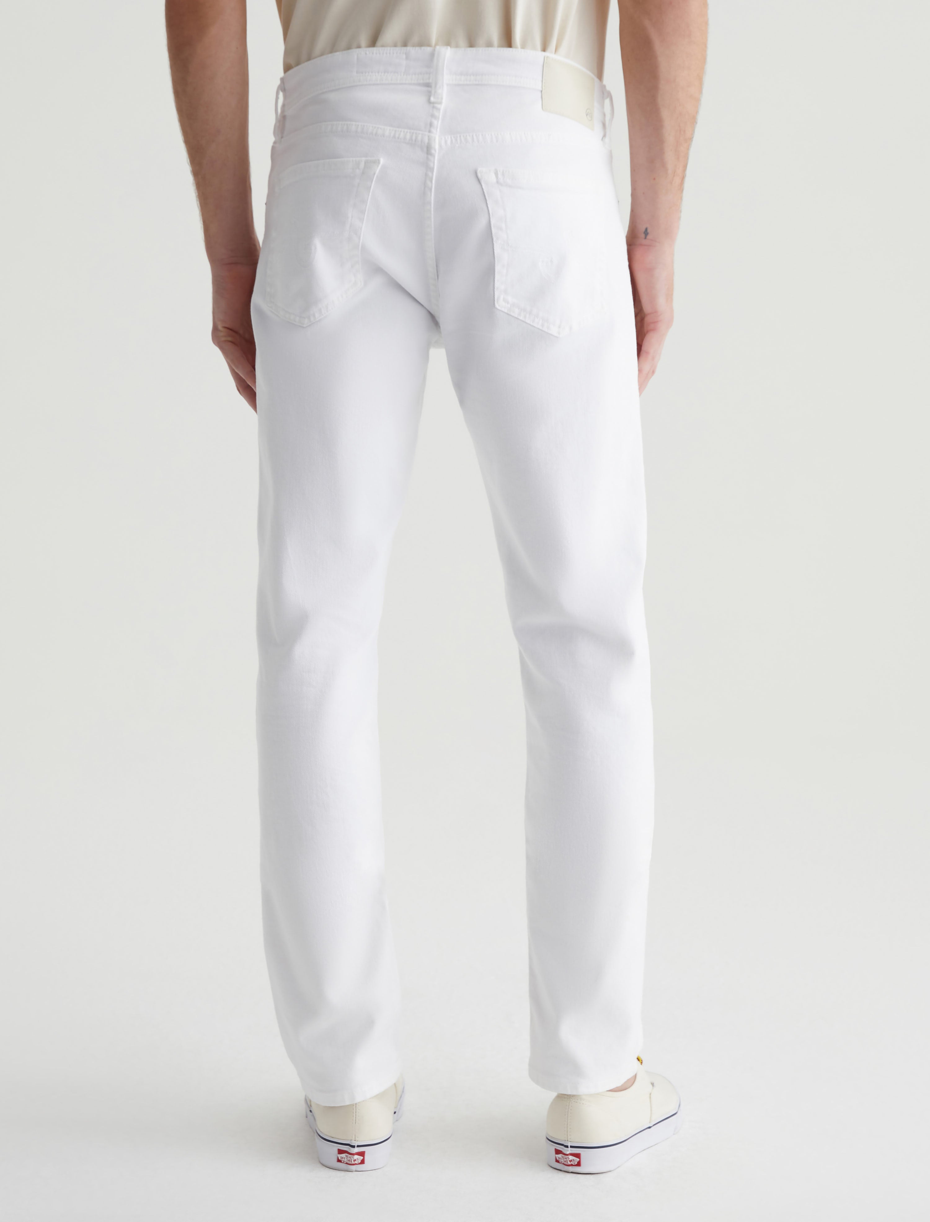 Tellis White Modern Slim AG Cloud Soft Denim™ Mens bottom  Photo 6