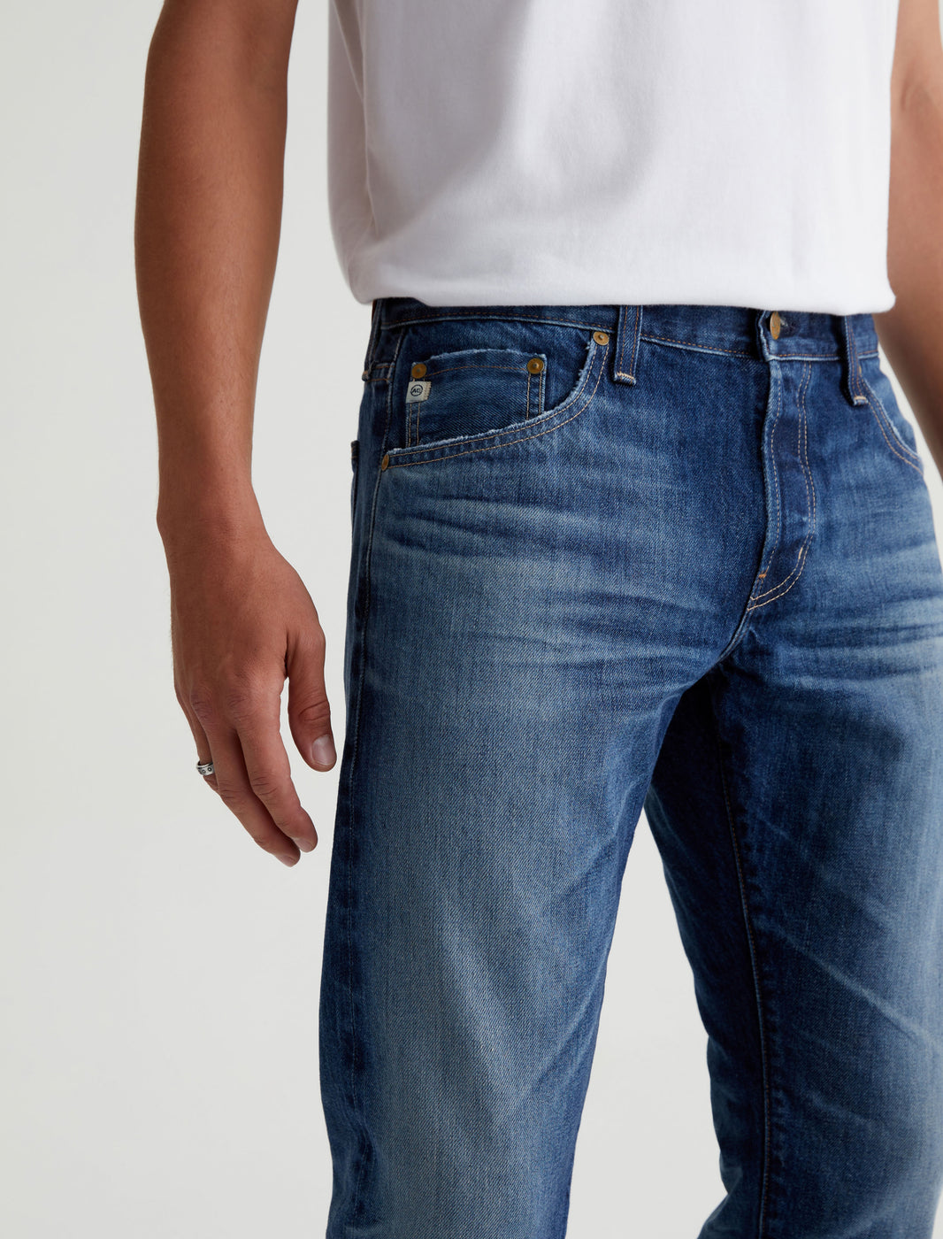 The Slim All Day Pant in Tobacco Selvage Denim – Ellicott & Co.