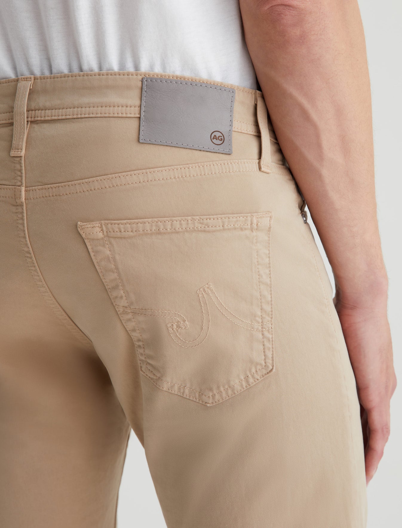 Tellis Sud Sun Tan Sueded Modern Slim Men Bottom Photo 5