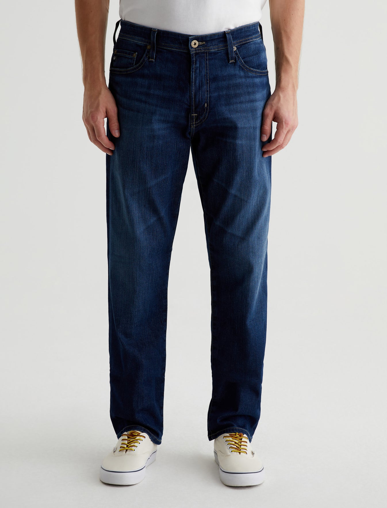 Everett Limestone Slim Straight Leg Airluxe™ Denim Men Bottom Photo 2