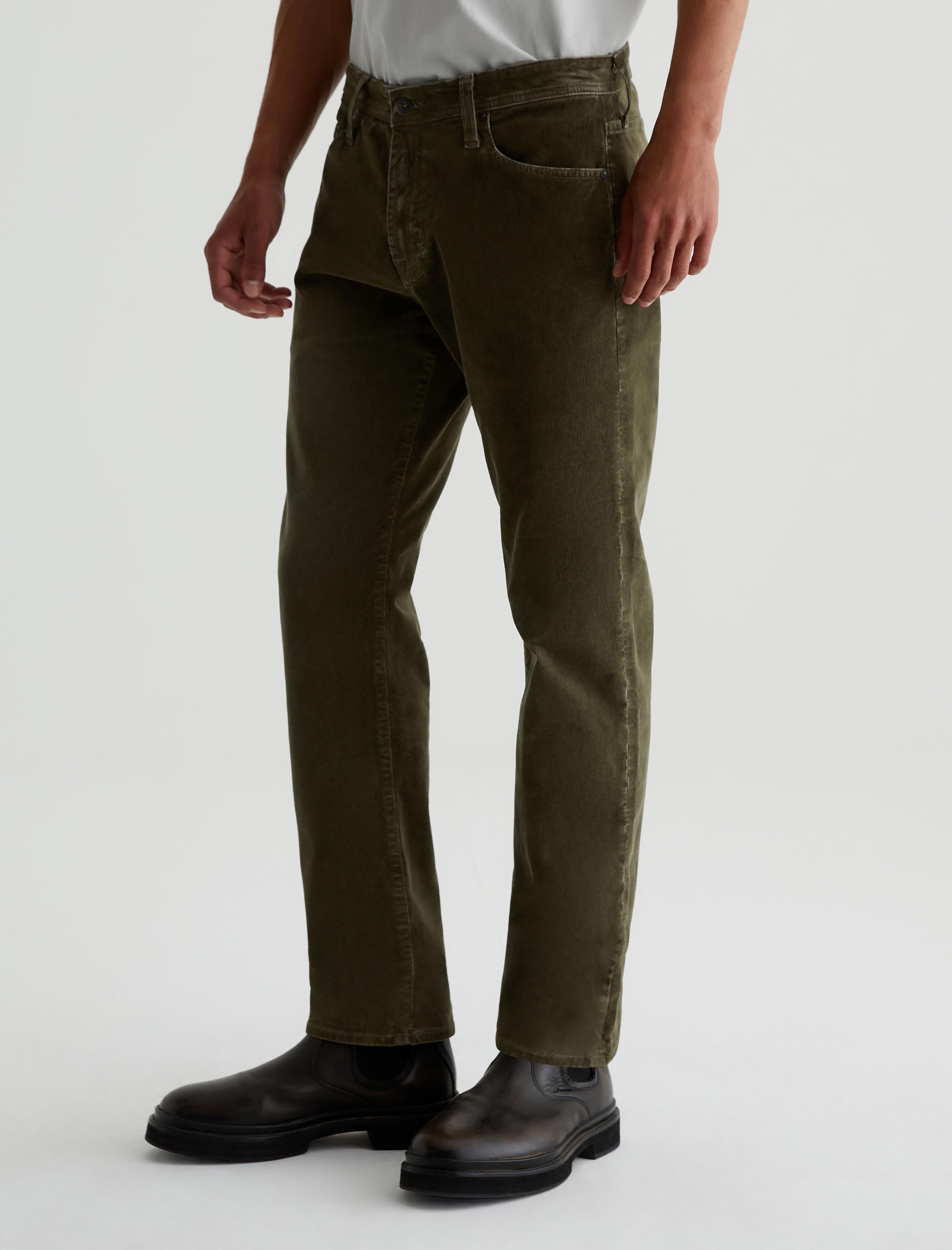 Everett Corduroy Sulfur Dried Cedar Corduroy Slim Straight Men Bottom Photo 5