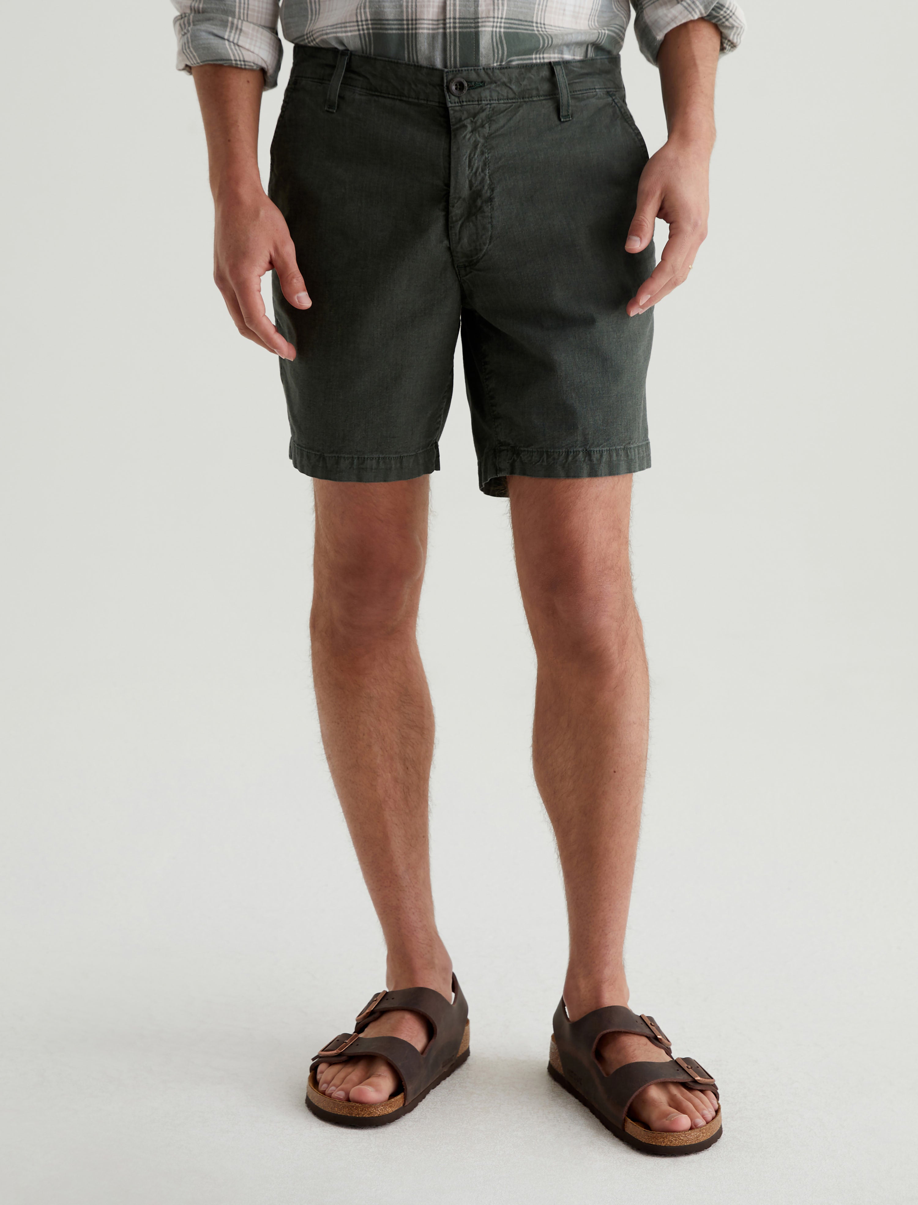 Cipher Short Heathered Seaside Sage Slim Short Men Bottom Photo 2