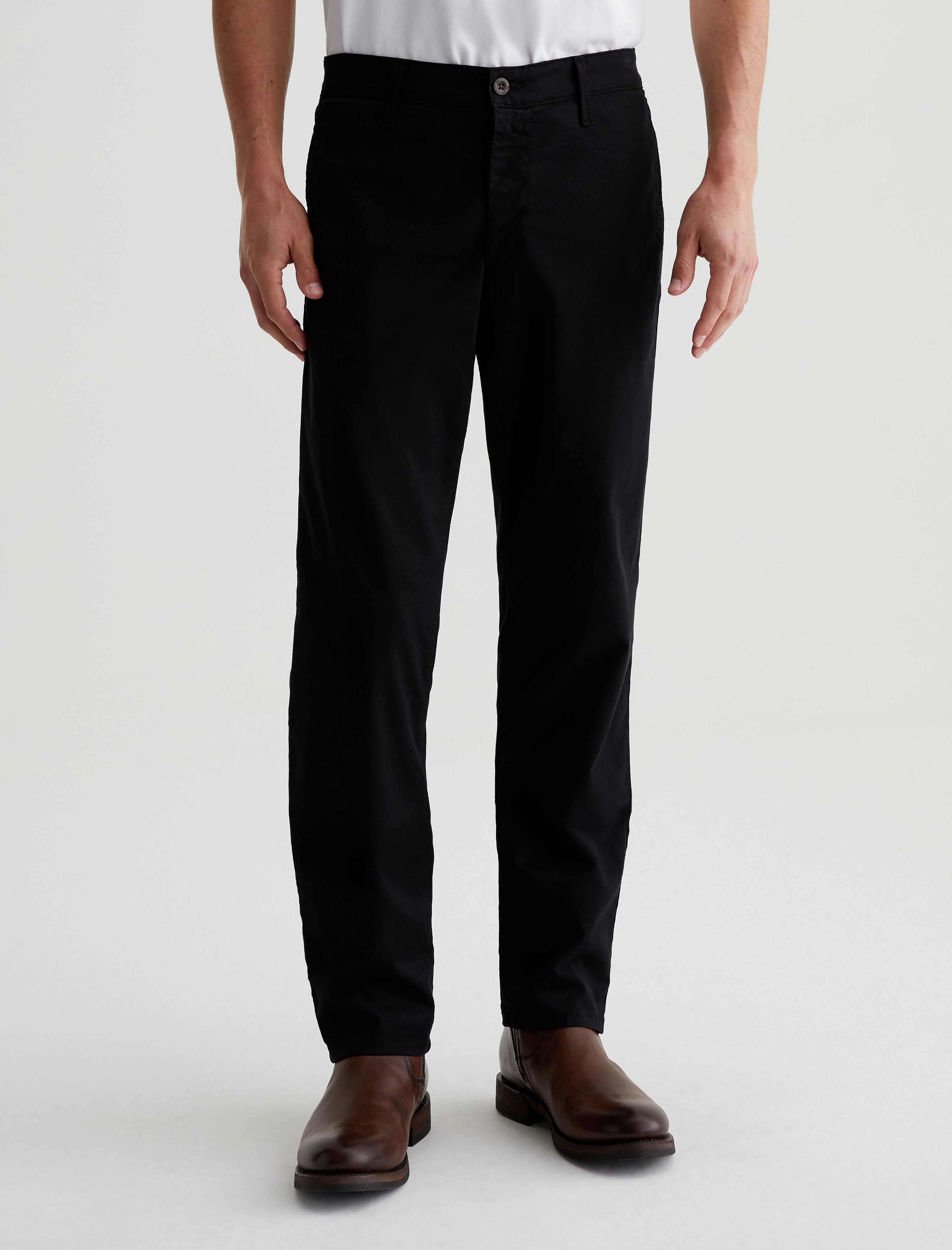 Kullen Pure Black Slim Trouser Men Bottom Photo 2