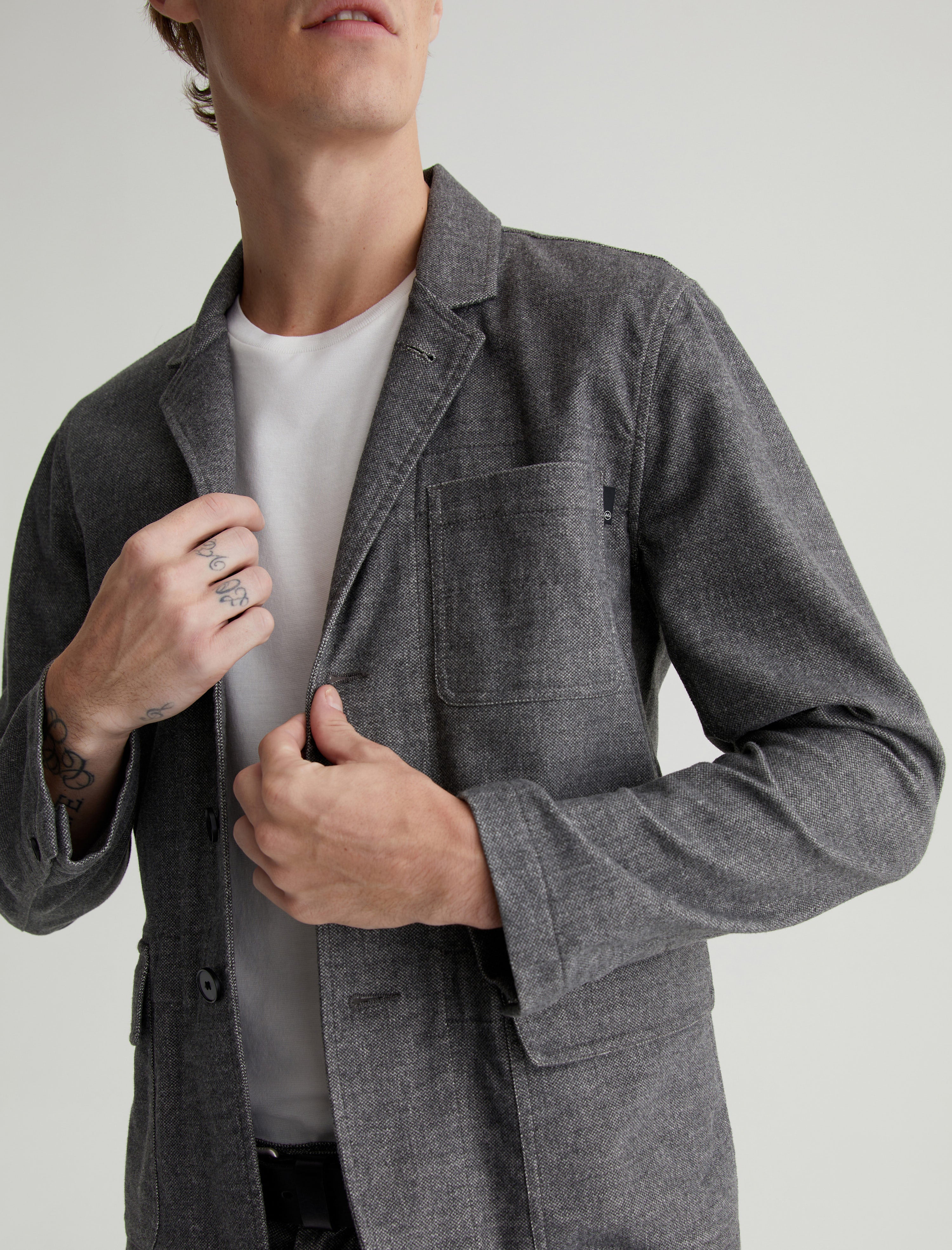 Men Landon Blazer Static Grey at AG Jeans Official Store