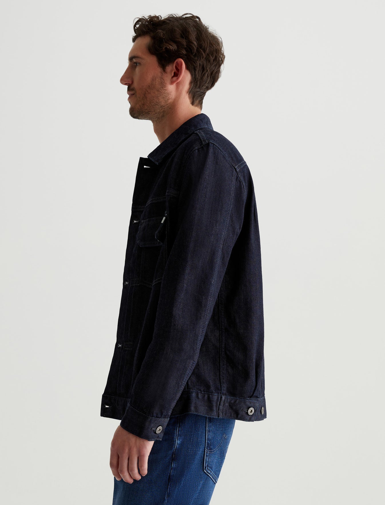 Sid Selvege Jacket Post Pleated Trucker Men Top Photo 6