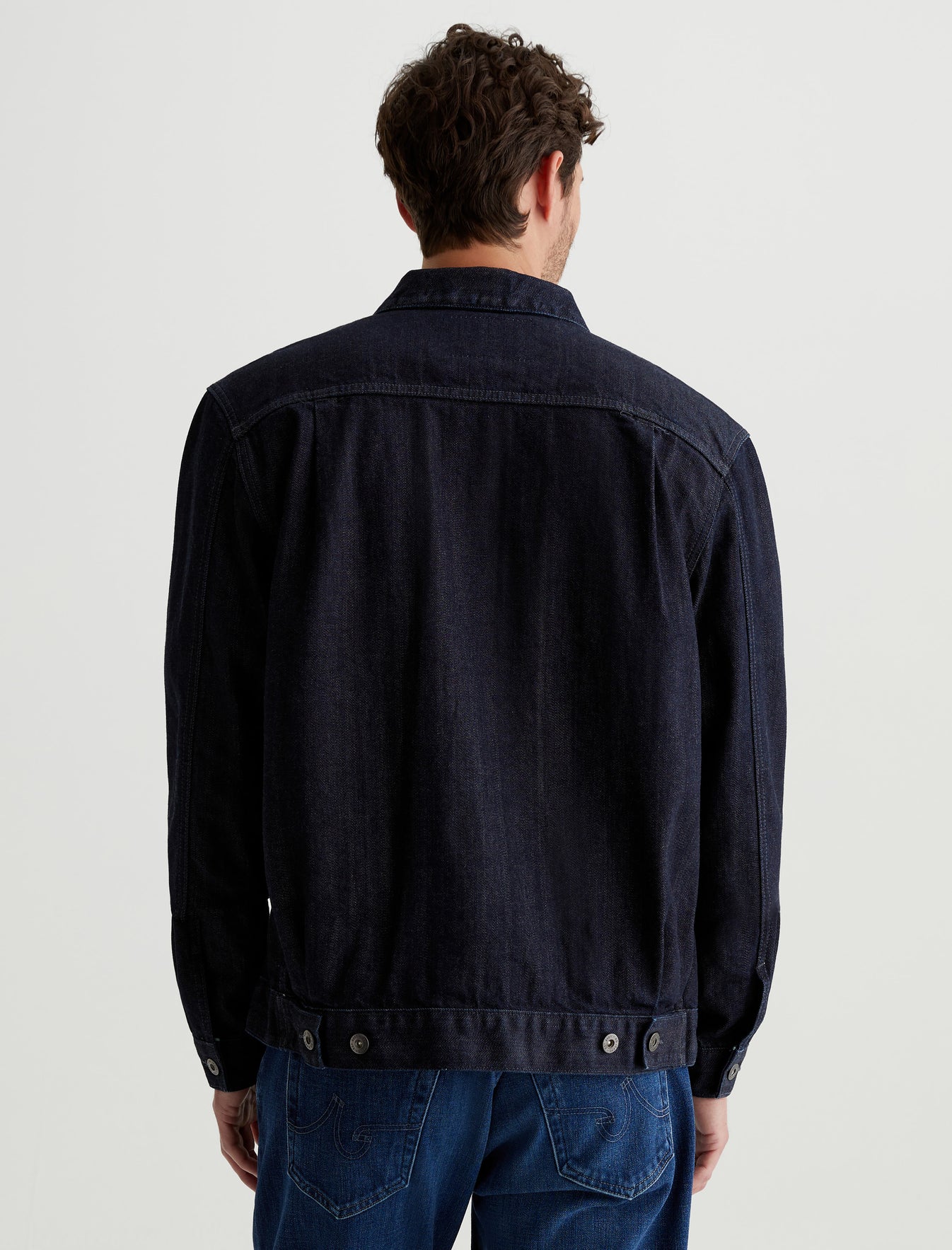 Sid Selvege Jacket Post Pleated Trucker Men Top Photo 7