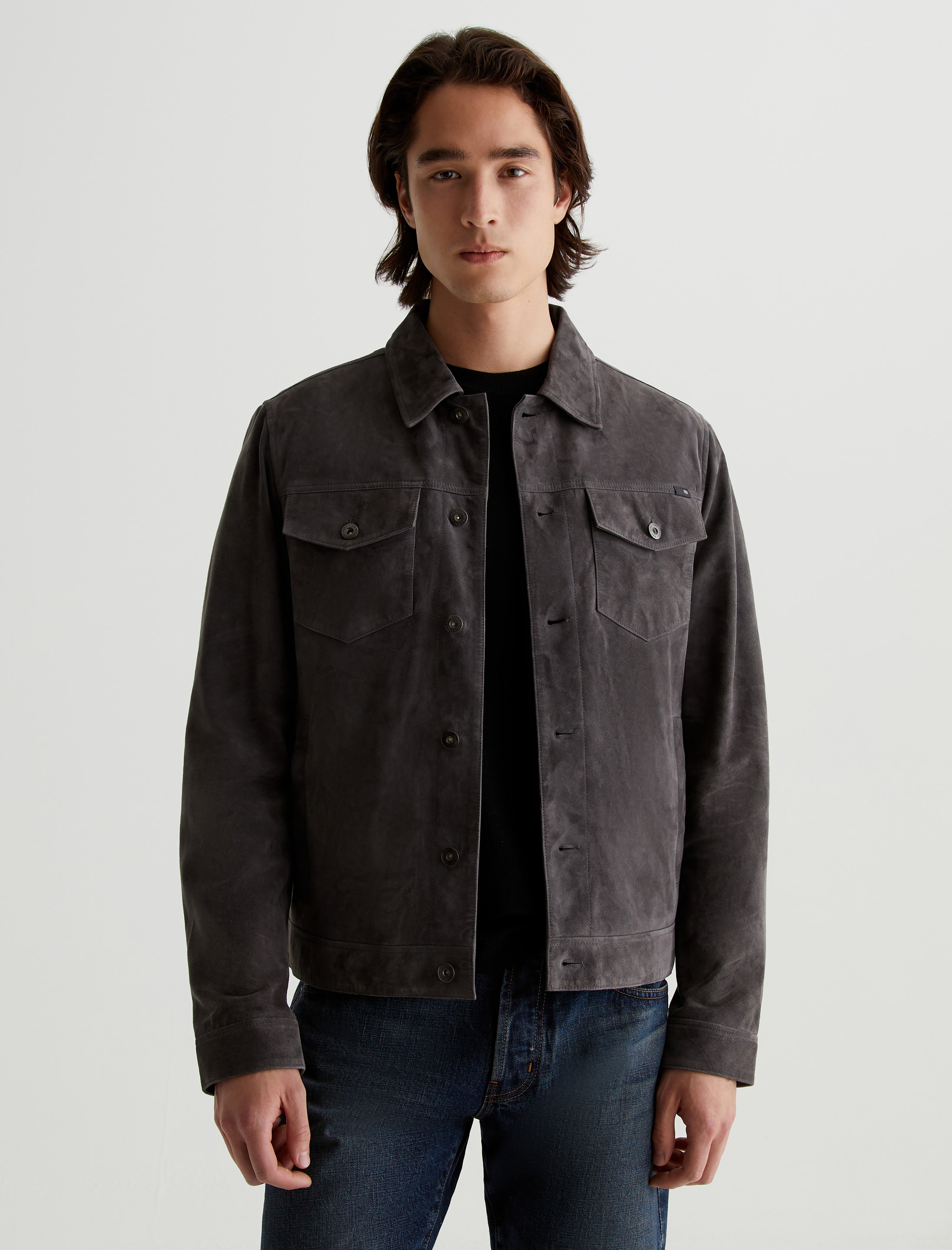 Dart Jacket Berlin Steel Suede Modern Trucker Men Top Photo 1