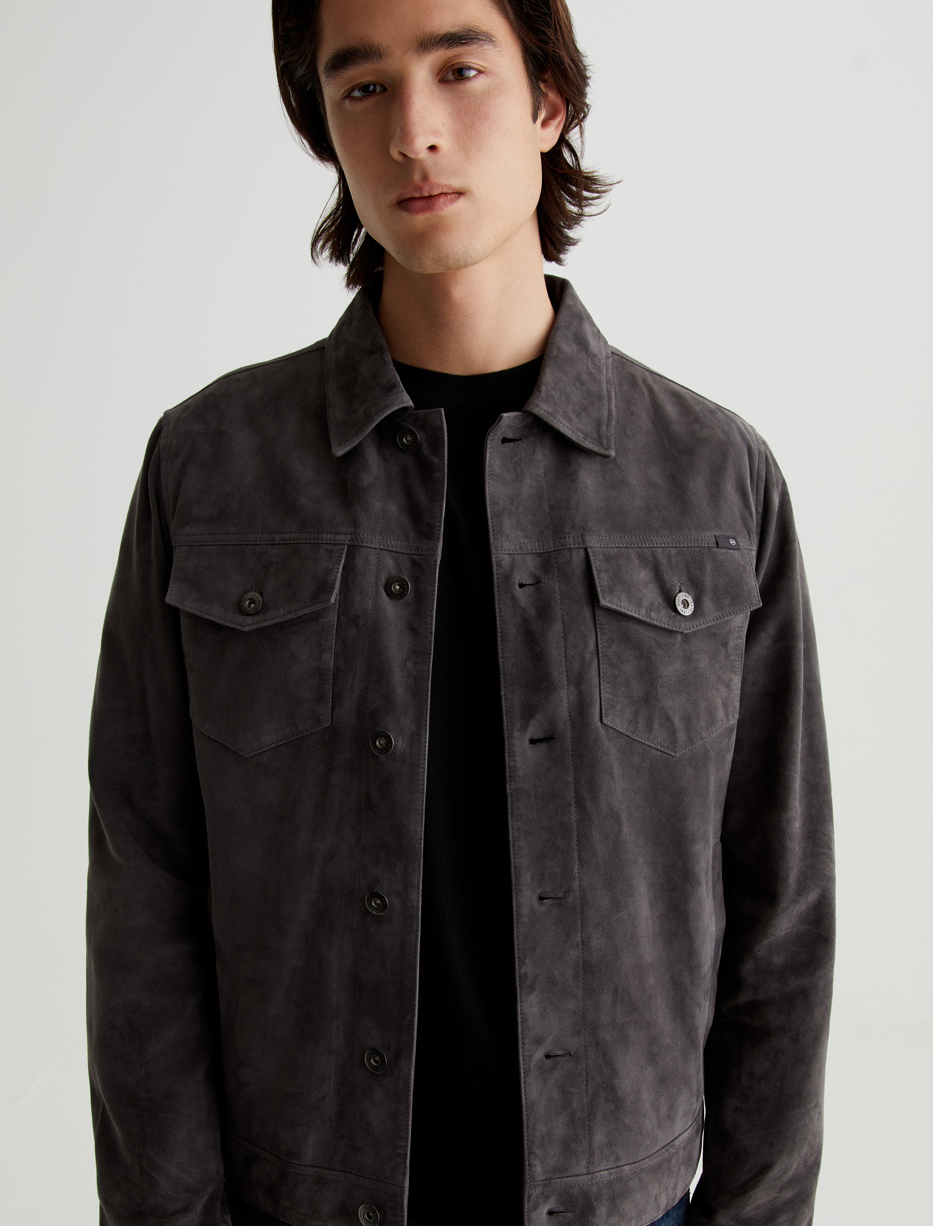 Dart Jacket Berlin Steel Suede Modern Trucker Men Top Photo 3