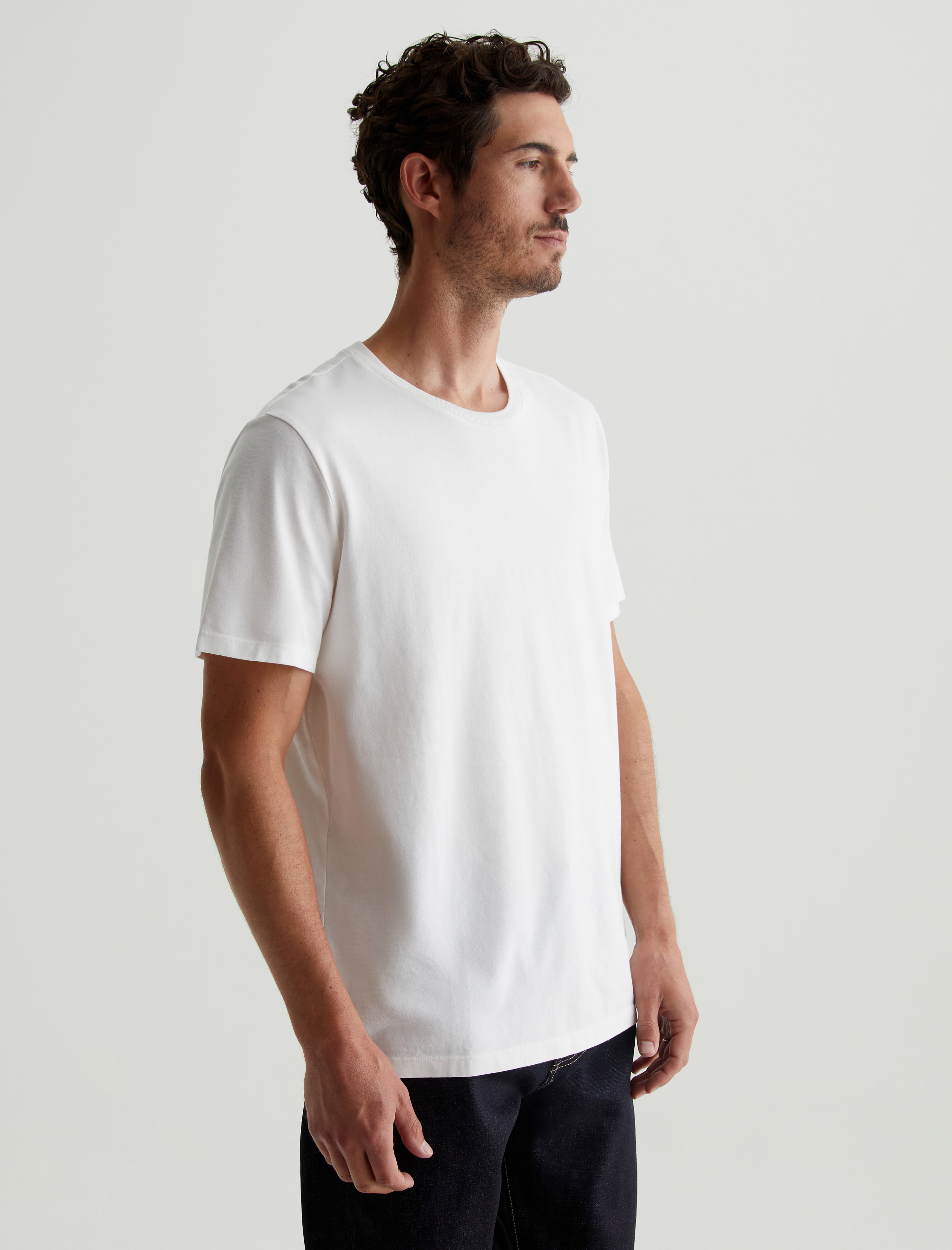 Bryce Crew Ivory Dust Classic Crew Neck T-Shirt Men Top Photo 3