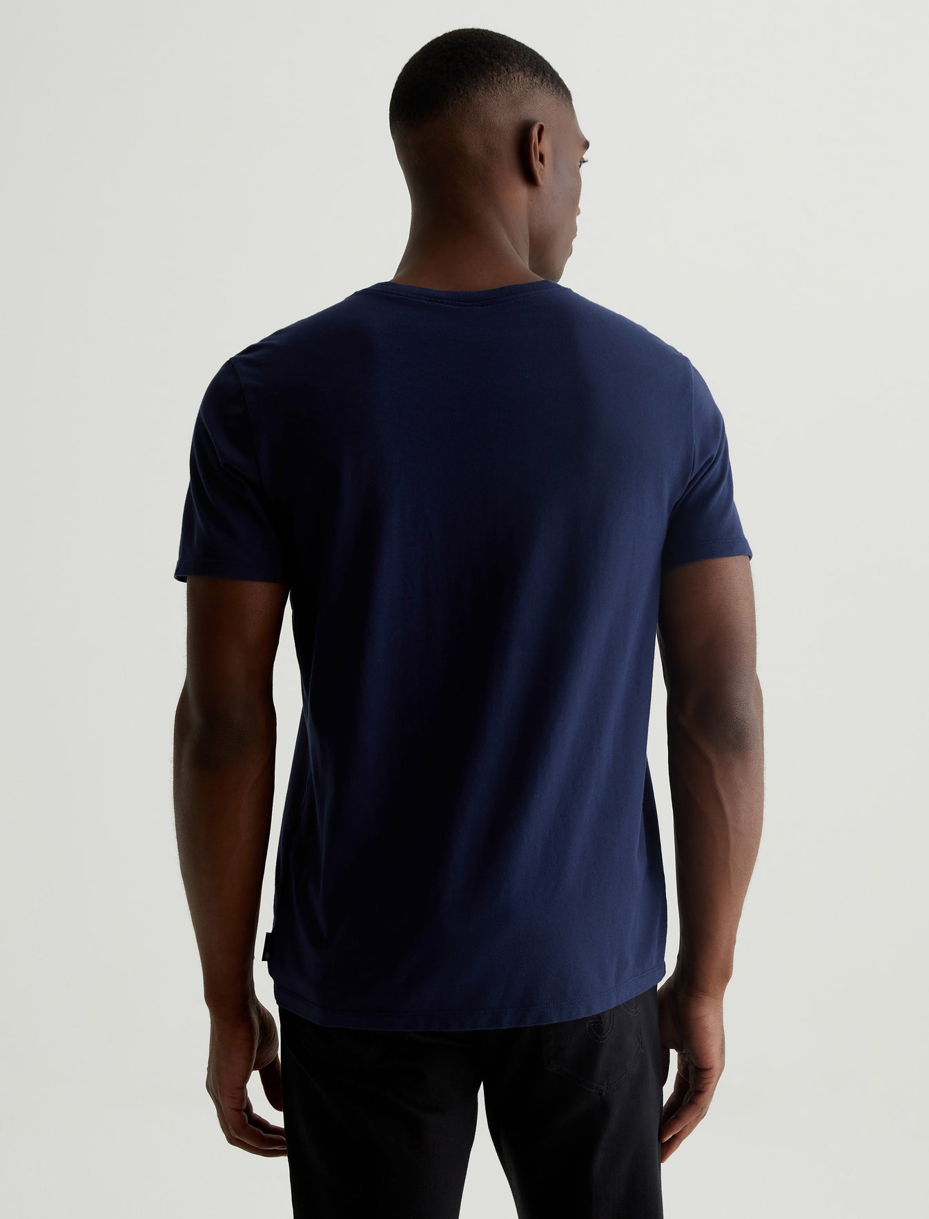 Bryce Vee Deep Navy Classic Vee Neck T-Shirt Men Top Photo 7