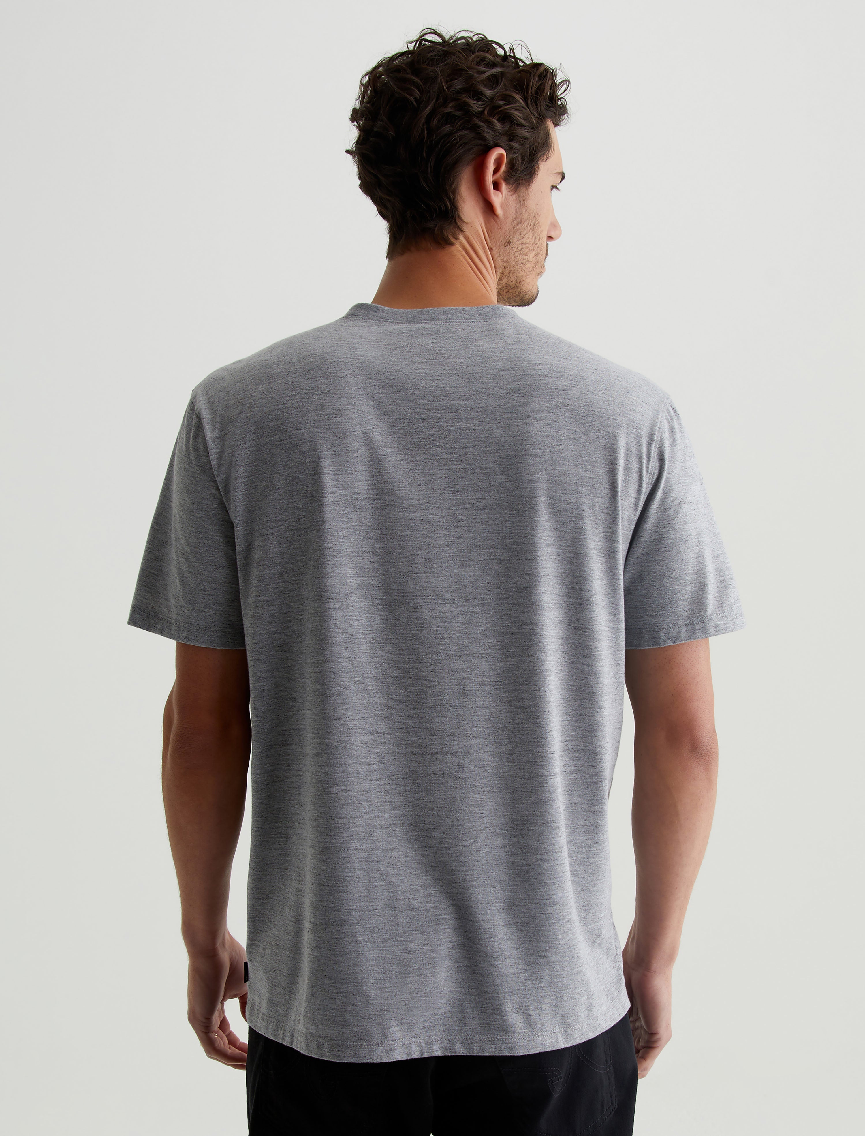 Bryce Vee Heather Grey Classic Vee Neck T-Shirt Men Top Photo 7