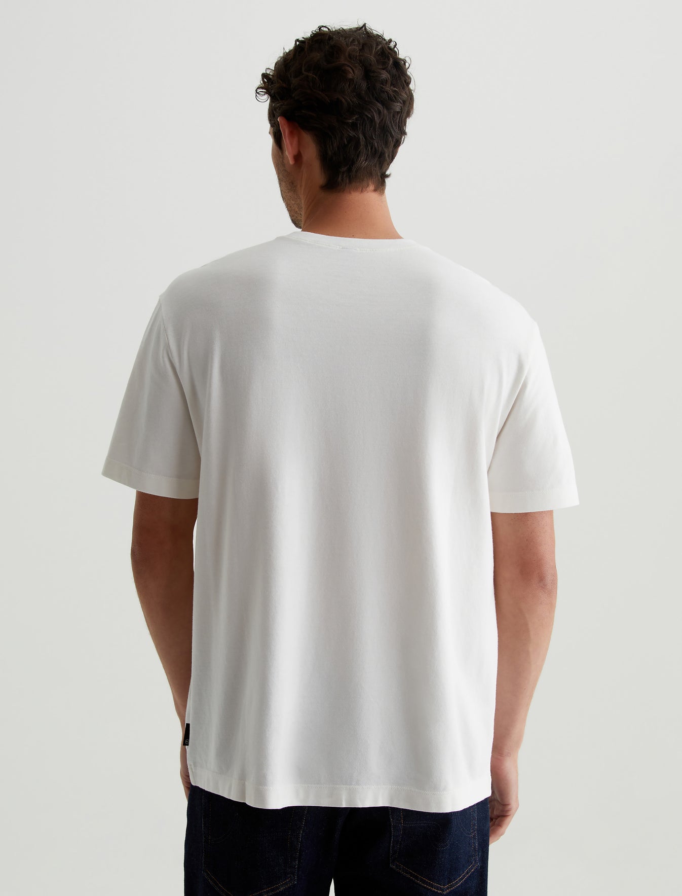 Wesley Crew Ivory Dust Relaxed T-Shirt Men Top Photo 7