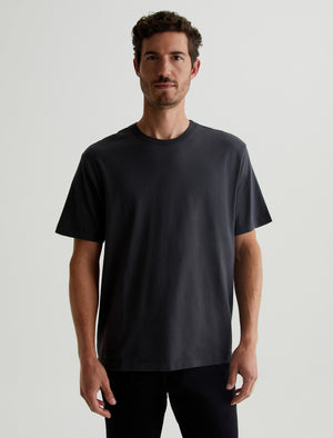 Wesley Crew Ink Stone Relaxed T-Shirt Men Top Photo 1