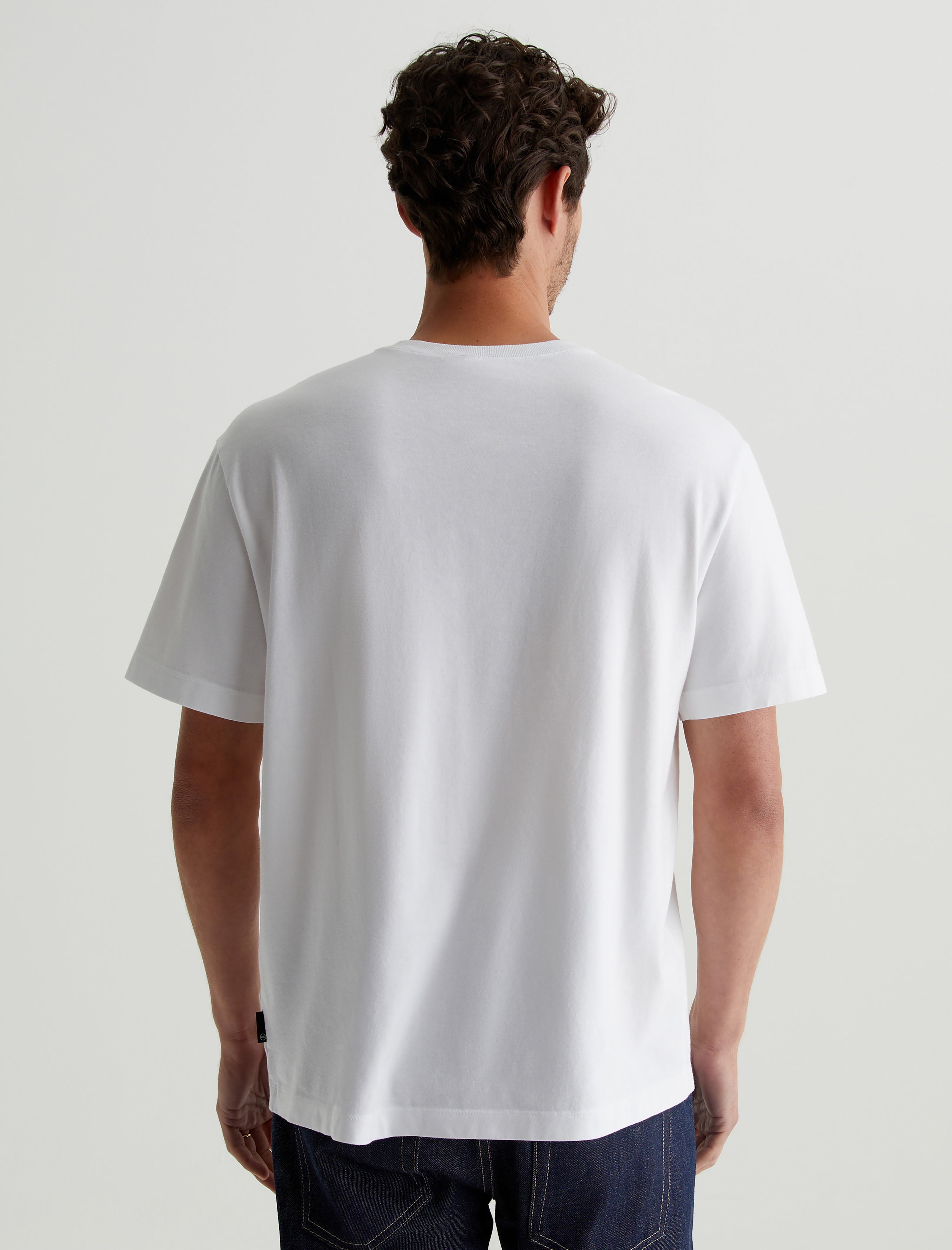 Wesley Crew True White Relaxed T-Shirt Men Top Photo 7