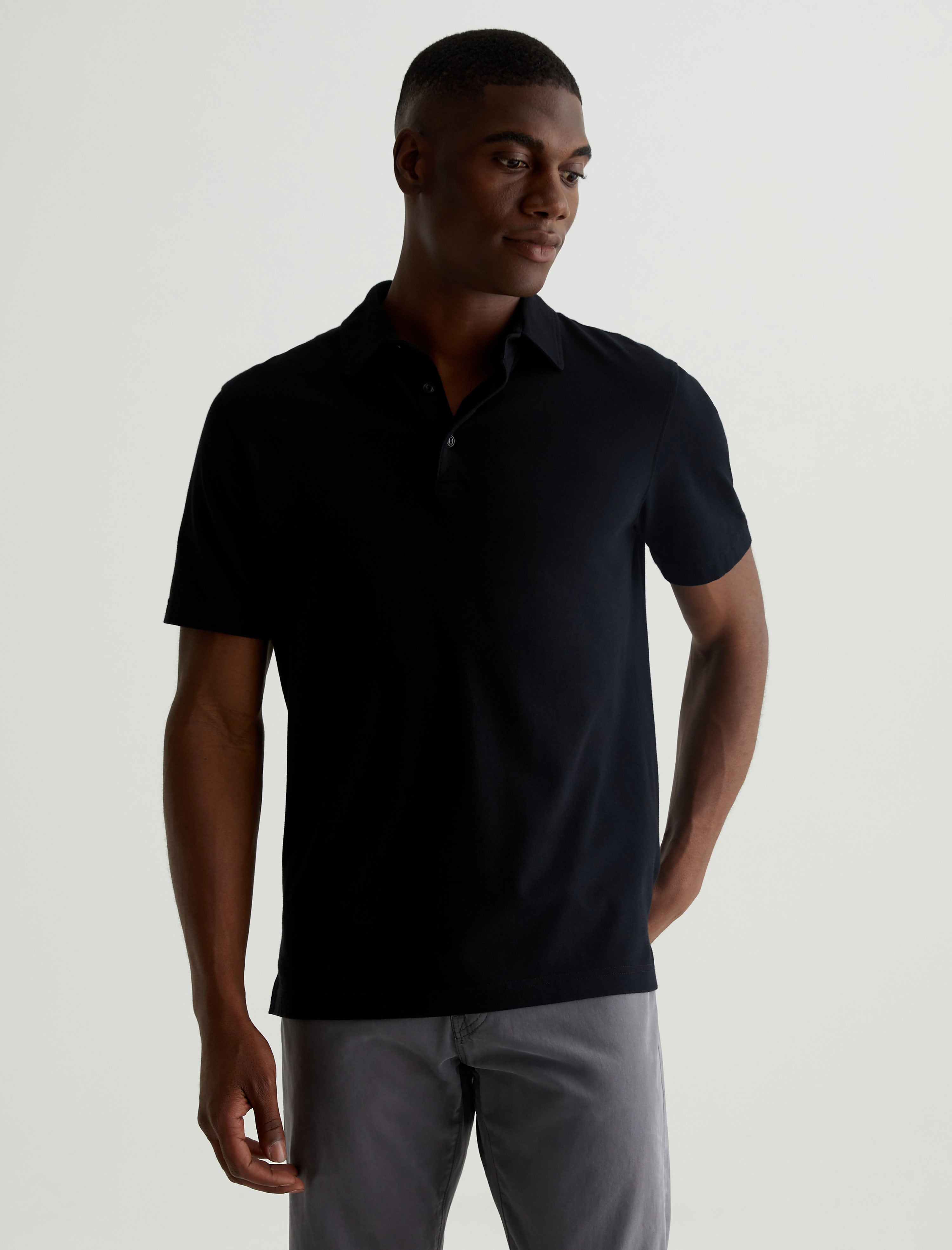 Bryce Polo True Black Classic Polo T-Shirt Men Top Photo 1