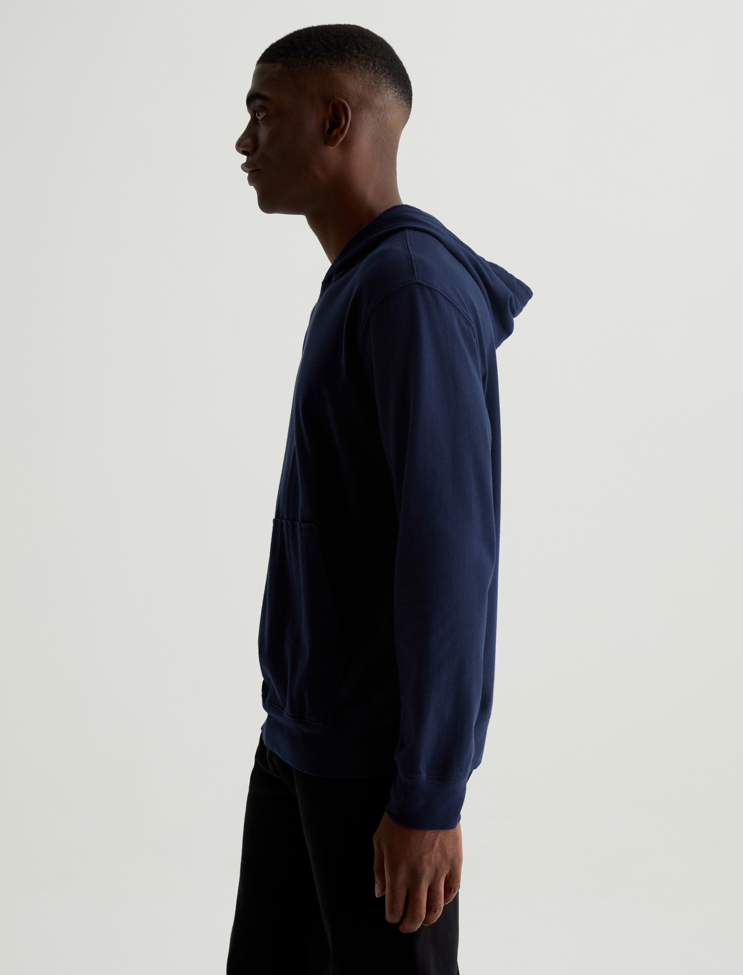 Dark navy blue online hoodie