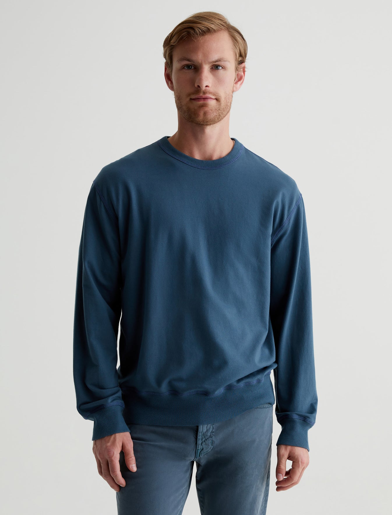 Arc Crew Cosmic Blue Relaxed Crew Neck Men Top Photo 1