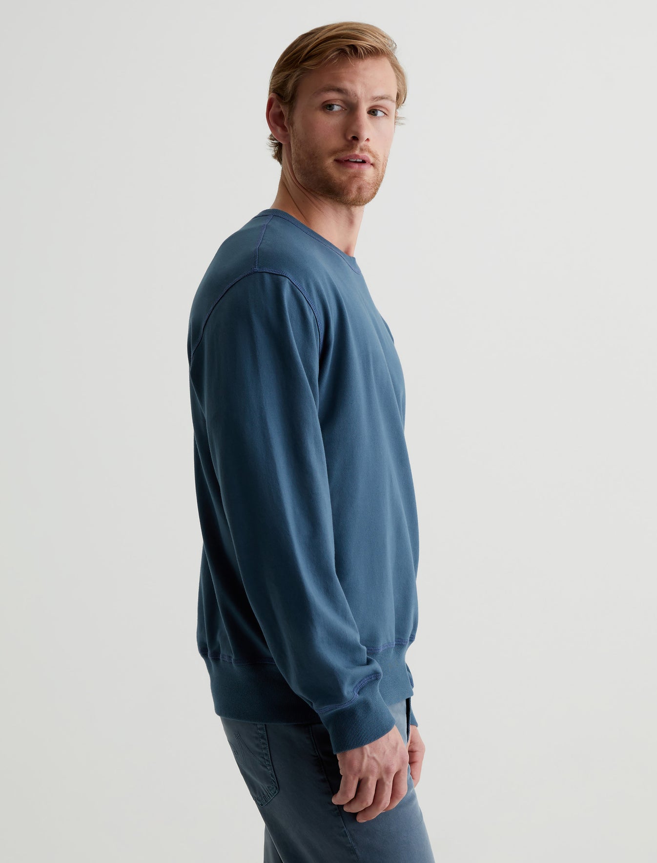 Arc Crew Cosmic Blue Relaxed Crew Neck Men Top Photo 2