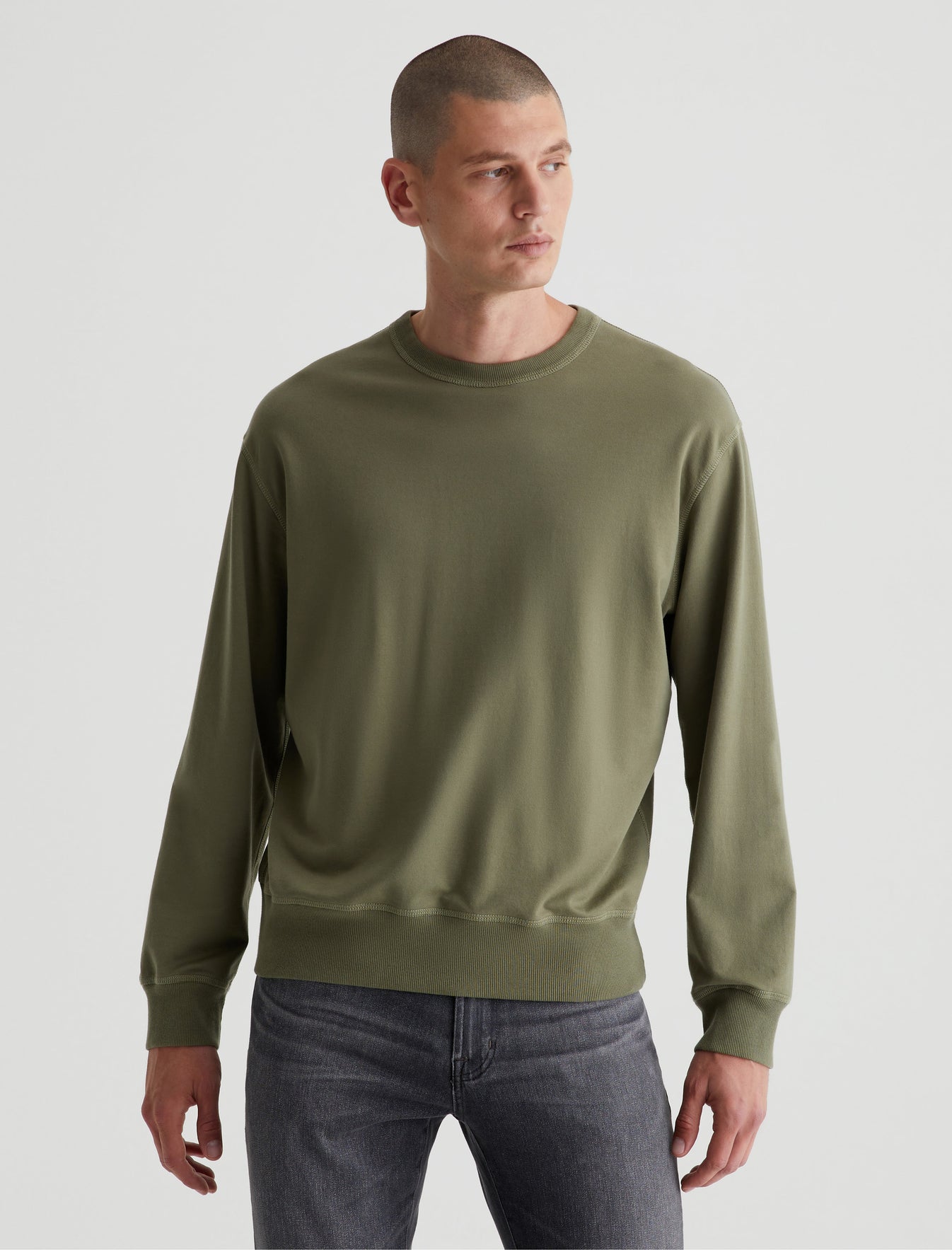 Arc Crew Serene Sage Relaxed Crew Neck Men Top Photo 1