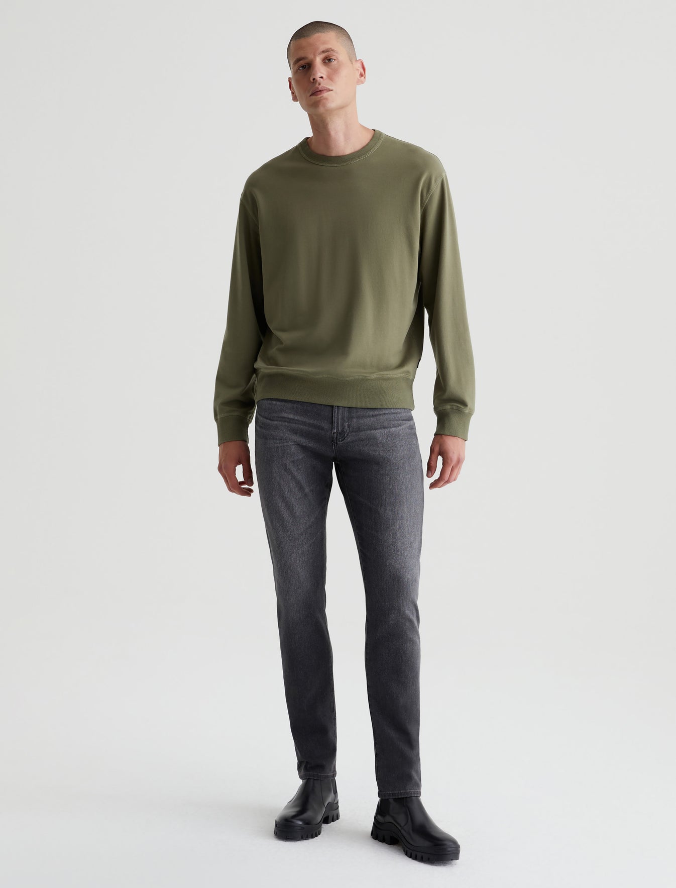 Arc Crew Serene Sage Relaxed Crew Neck Men Top Photo 2