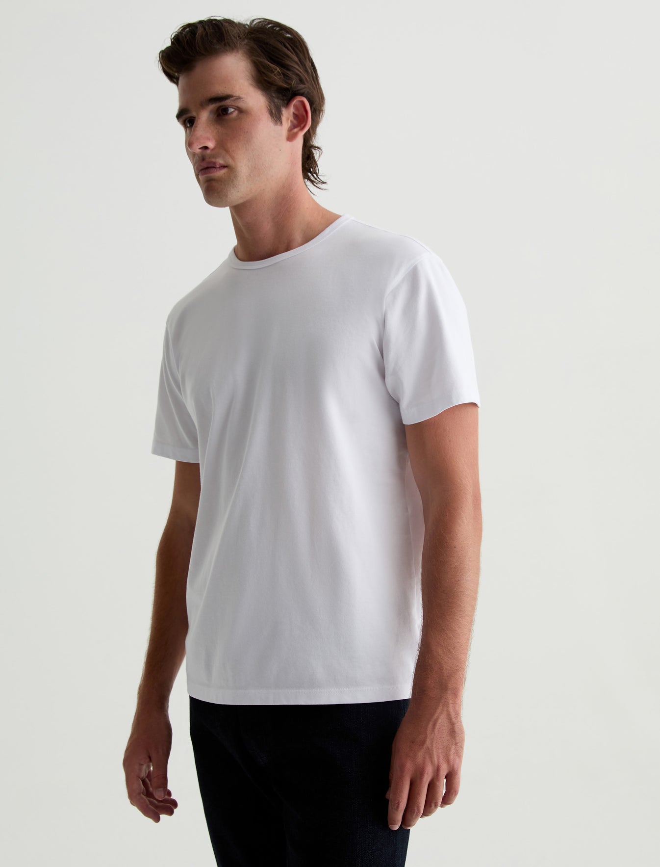 Bryce Crew True White Classic Crew Neck T-Shirt Men Top Photo 6