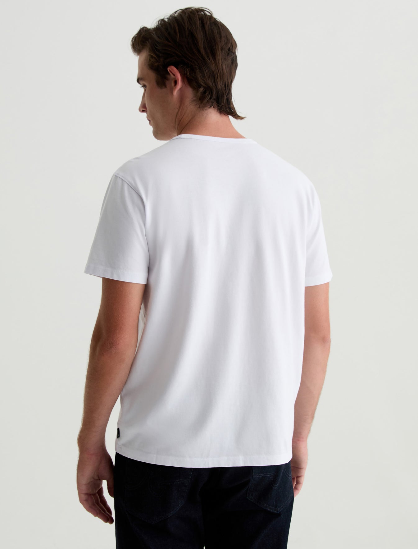 Bryce Crew True White Classic Crew Neck T-Shirt Men Top Photo 7