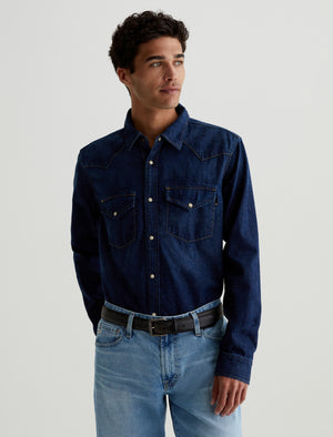 Aiden Western Shirt Tactile Classic Denim Shirt Men Top Photo 1