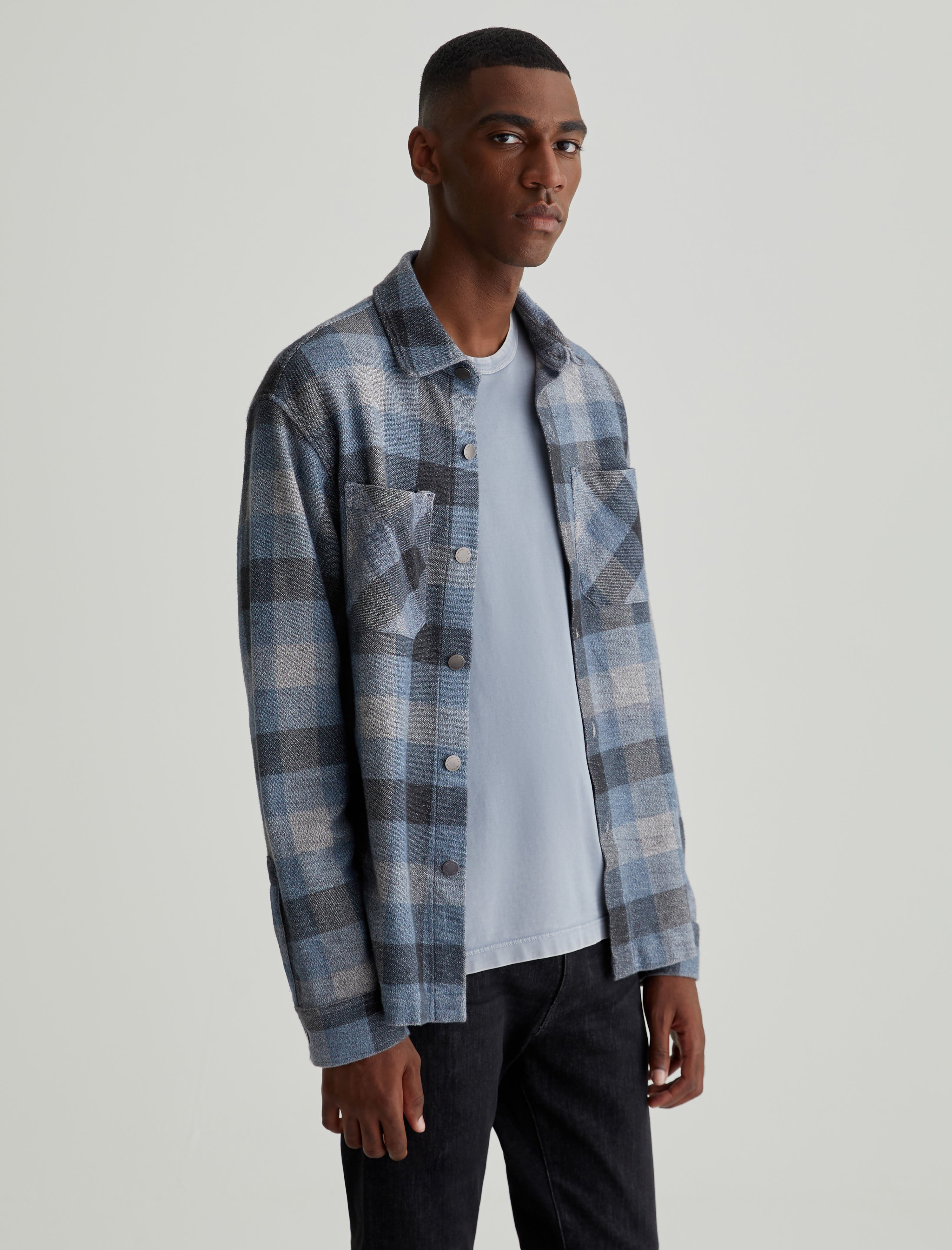 Tailored Fit Grey Navy Check Jacket | Buy Online at Moss