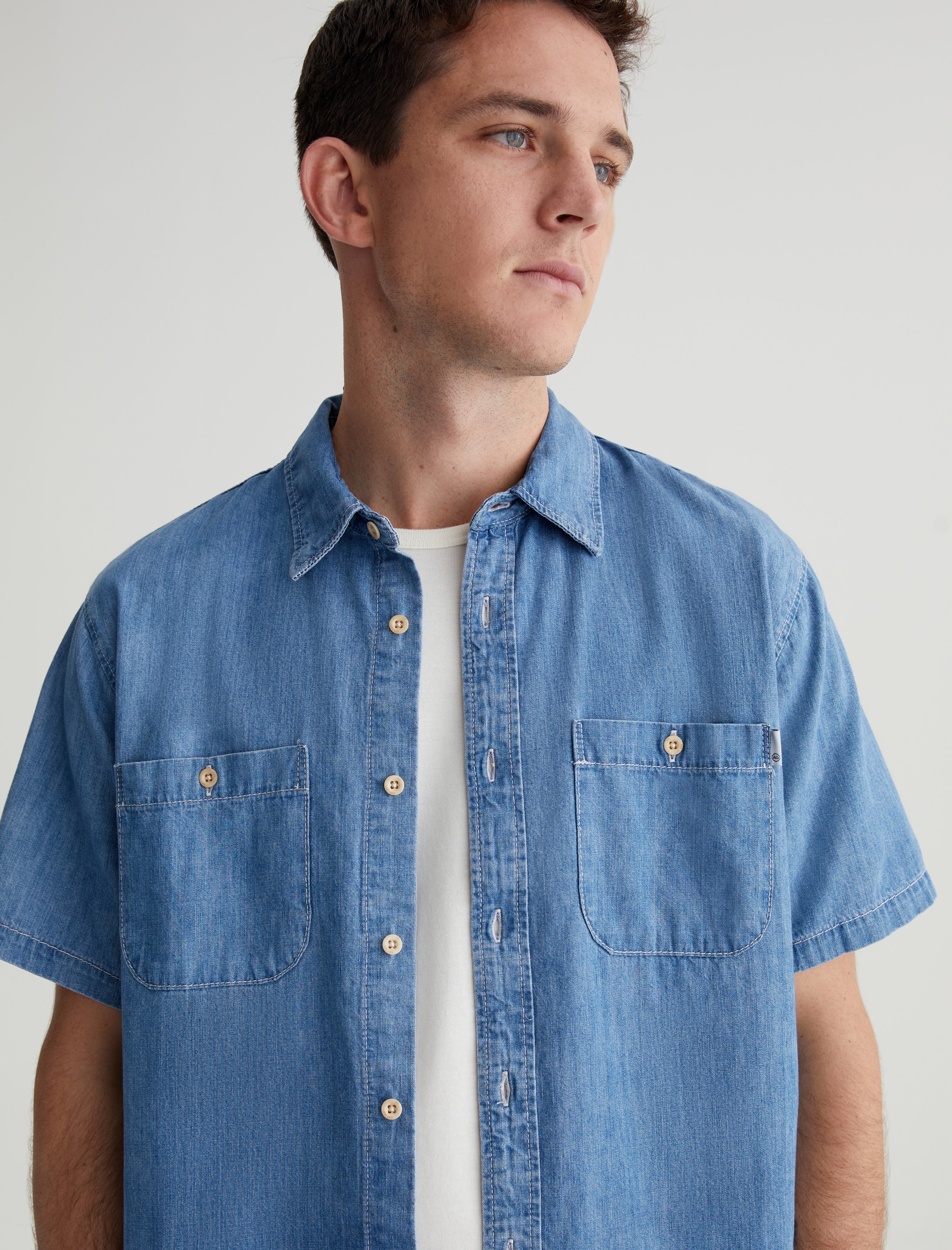 Men Wayne Short Sleeve Shirt Getty at AG Jeans Official Store