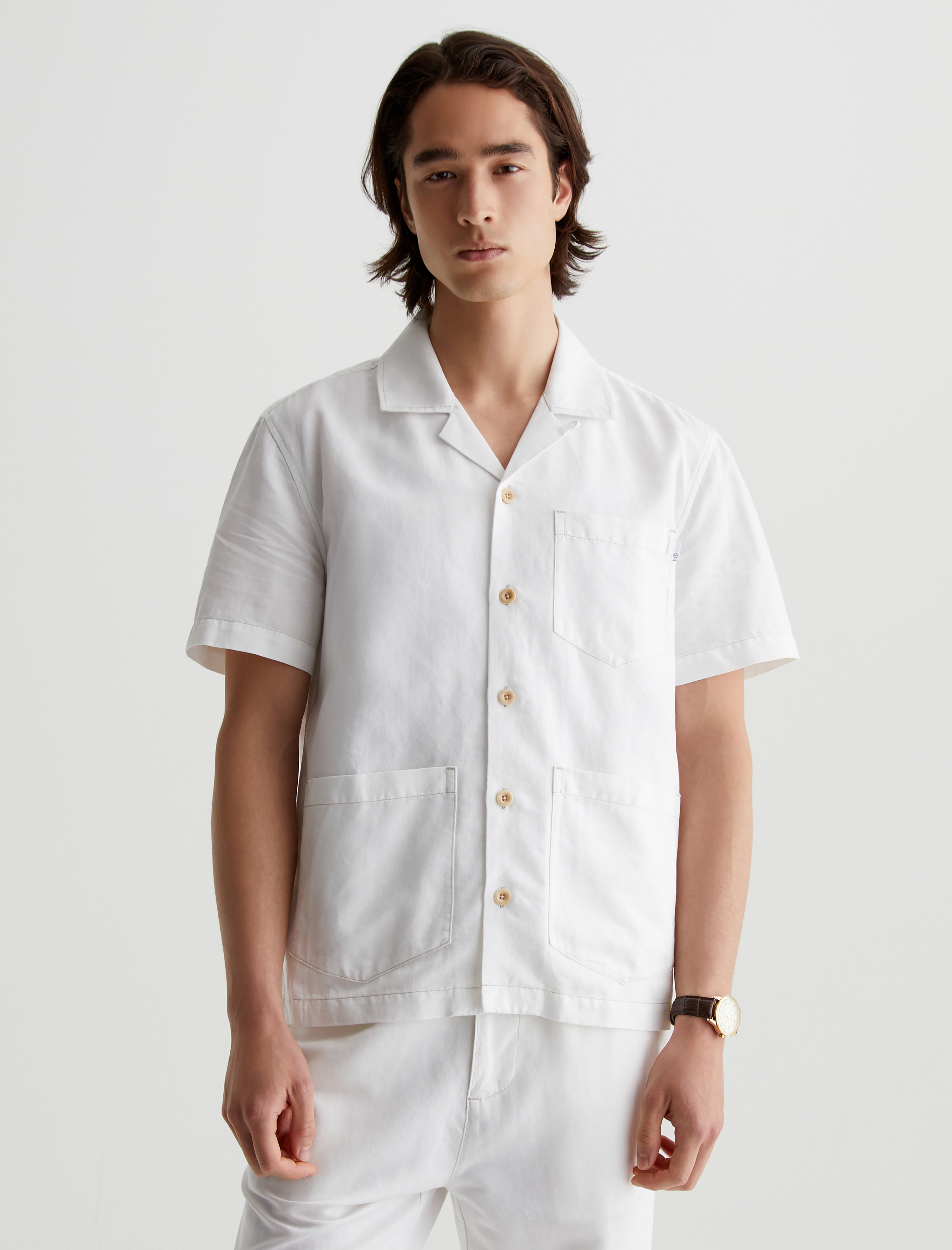 Foster Shirt Coconut Milk Cabana Shirt Men Top Photo 1