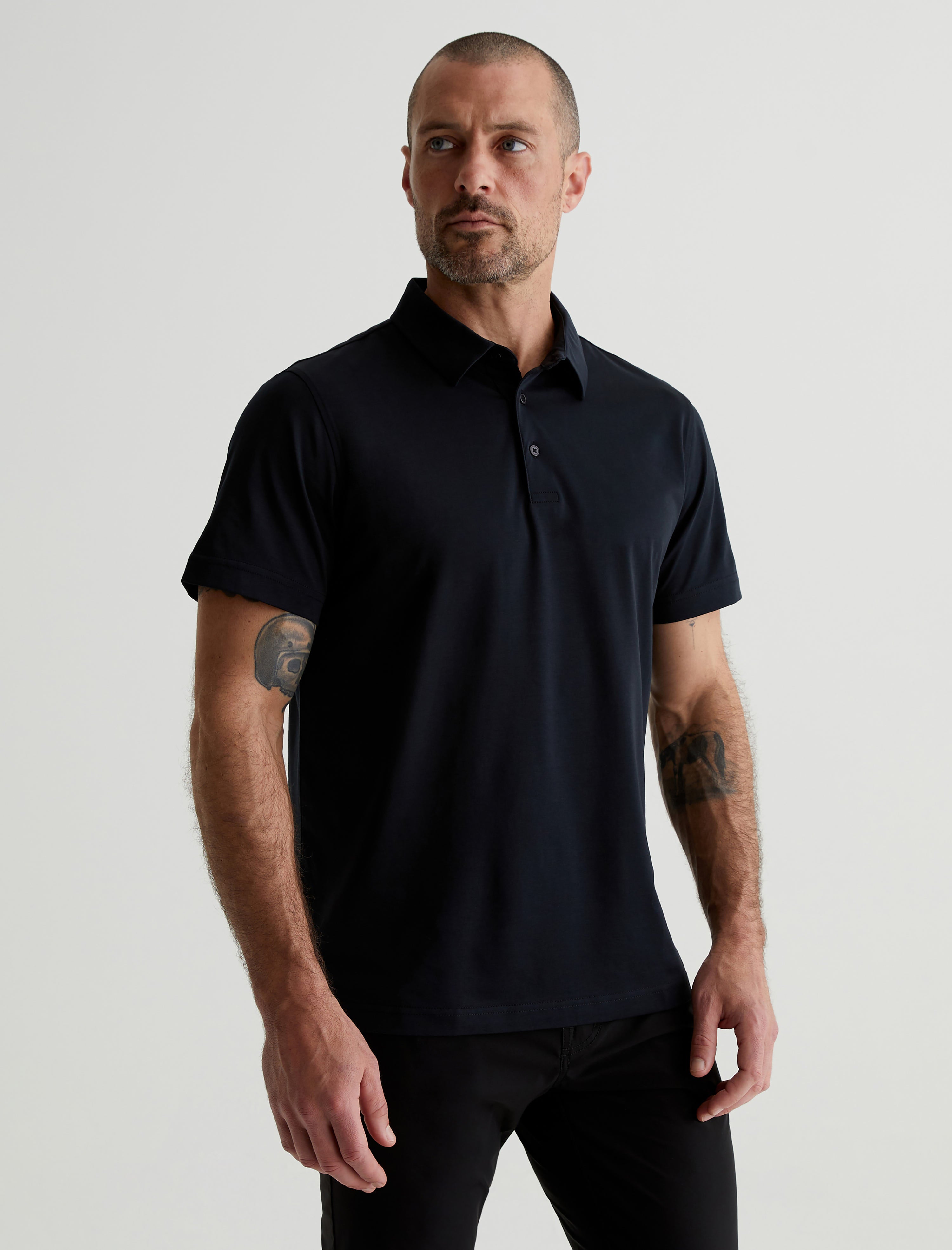 Men Ace Active Polo True Black at AG Jeans Official Store