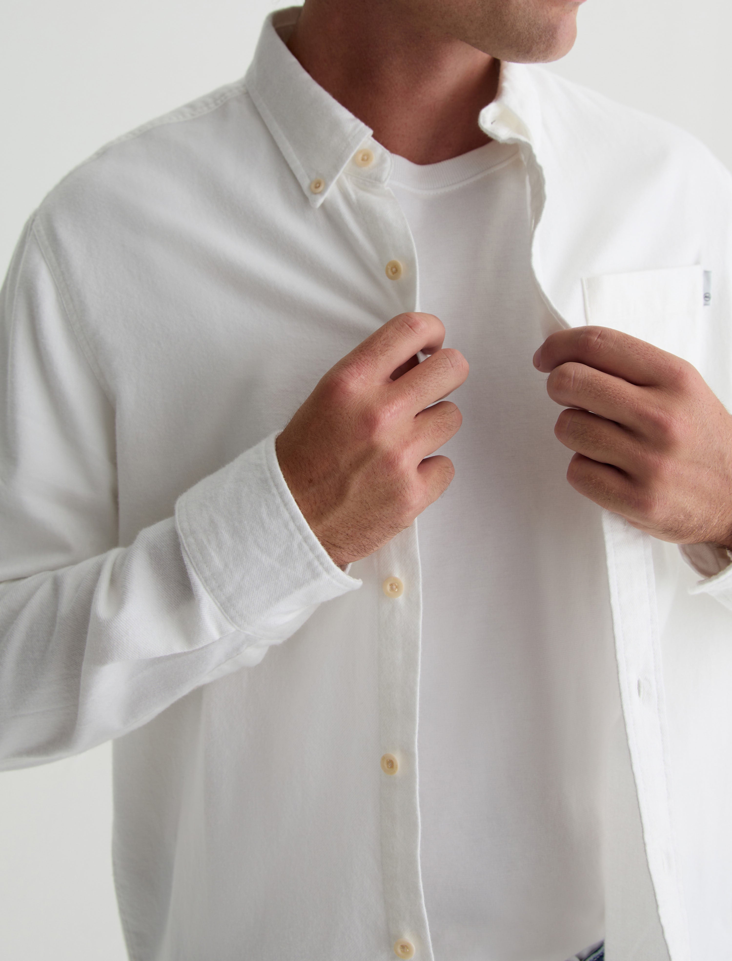 Aiden Dress Shirt White Classic Fit Button Down Dress Shirt Men Top Photo 2