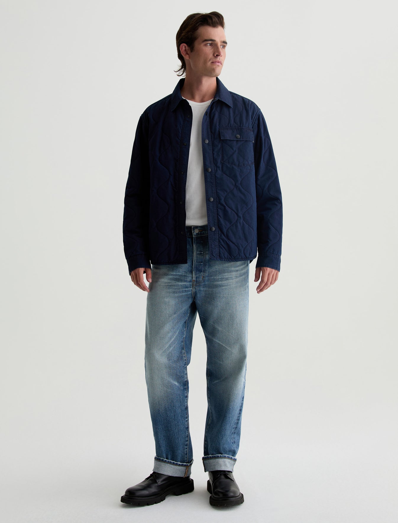 Roy Jacket Bespoke Quilted Denim Jacket Men Top Photo 4