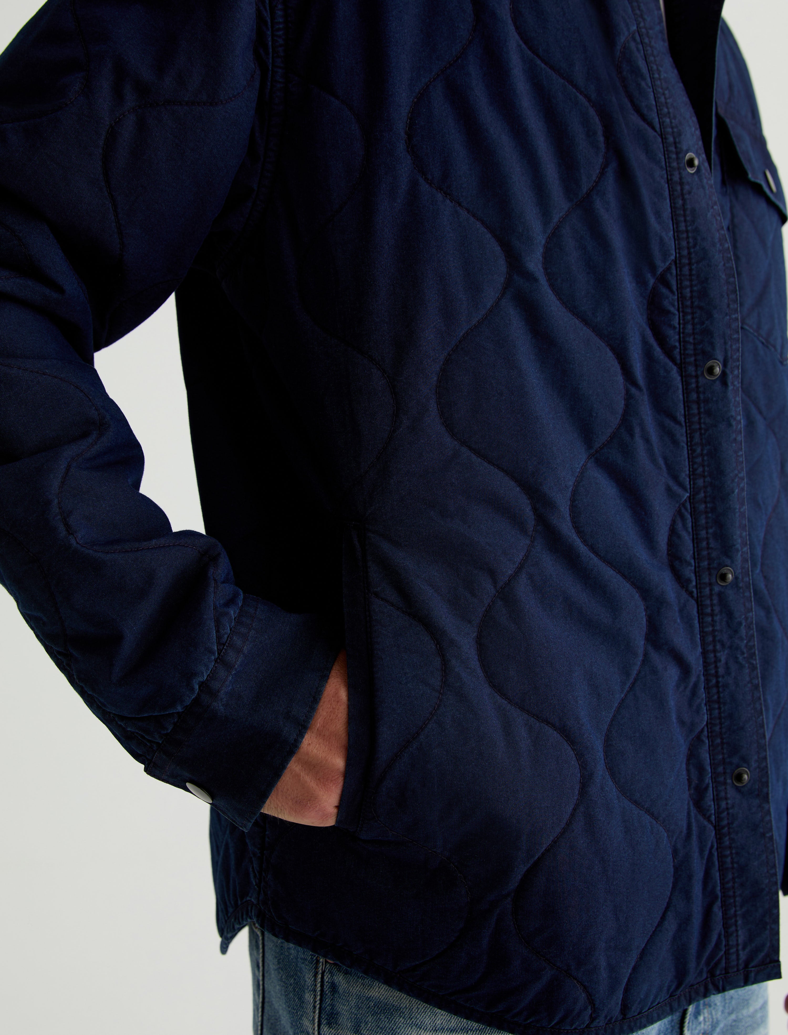 Roy Jacket Bespoke Quilted Denim Jacket Men Top Photo 5