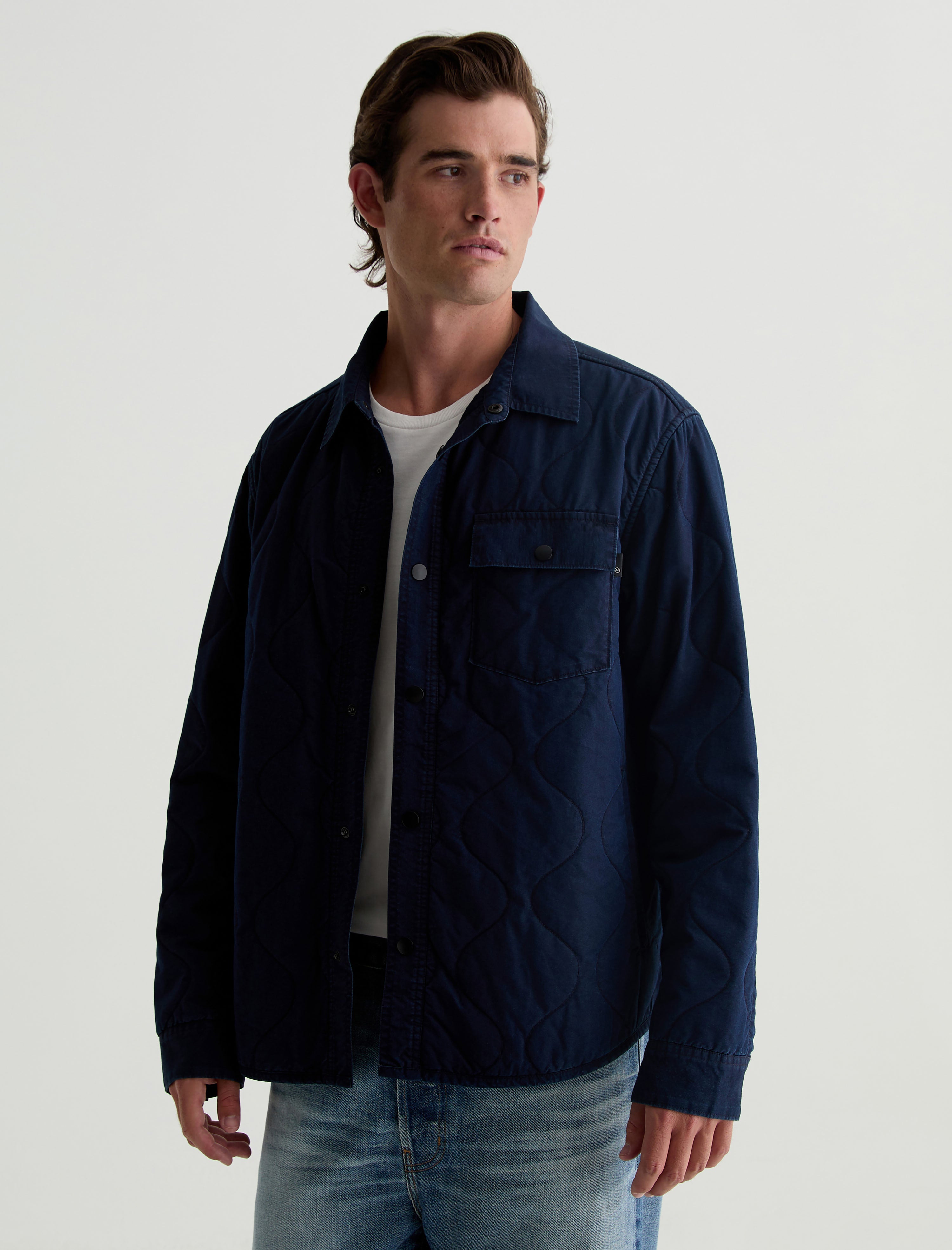 Roy Jacket Bespoke Quilted Denim Jacket Men Top Photo 7