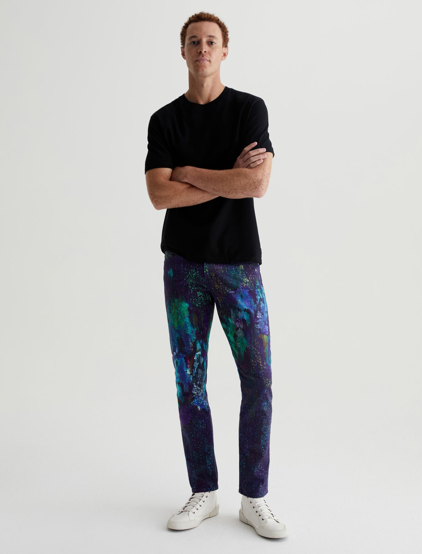 Dylan Northern Lights Blue Tailored Slim Men Bottom Photo 1