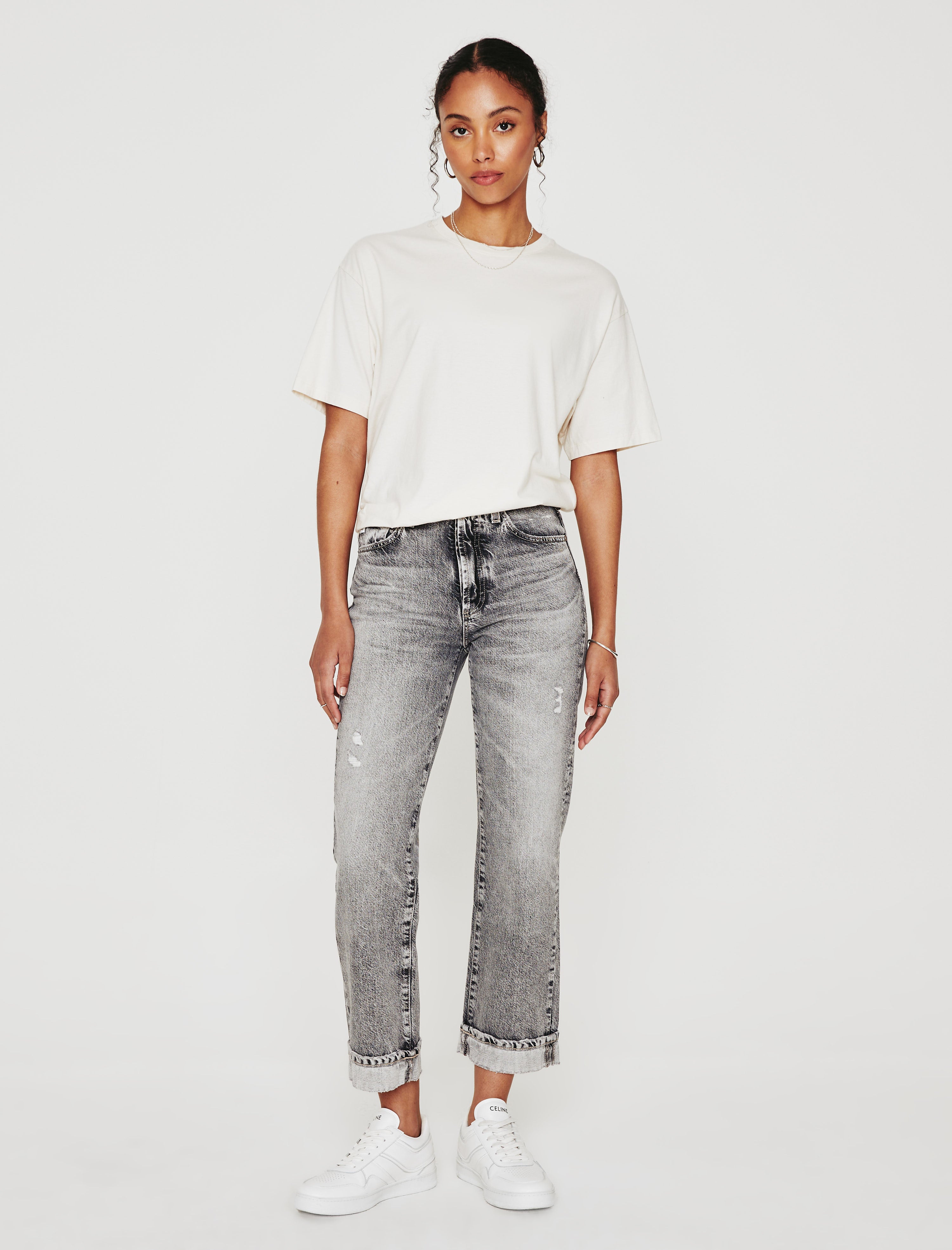 Womens Alexxis Crop Moonscape Destructed at AG Jeans Official Store