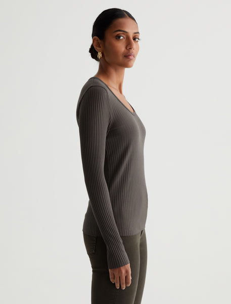 Potential dupe for Modal-Silk Blend V-Neck Long-Sleeve Shirt : r/lululemon