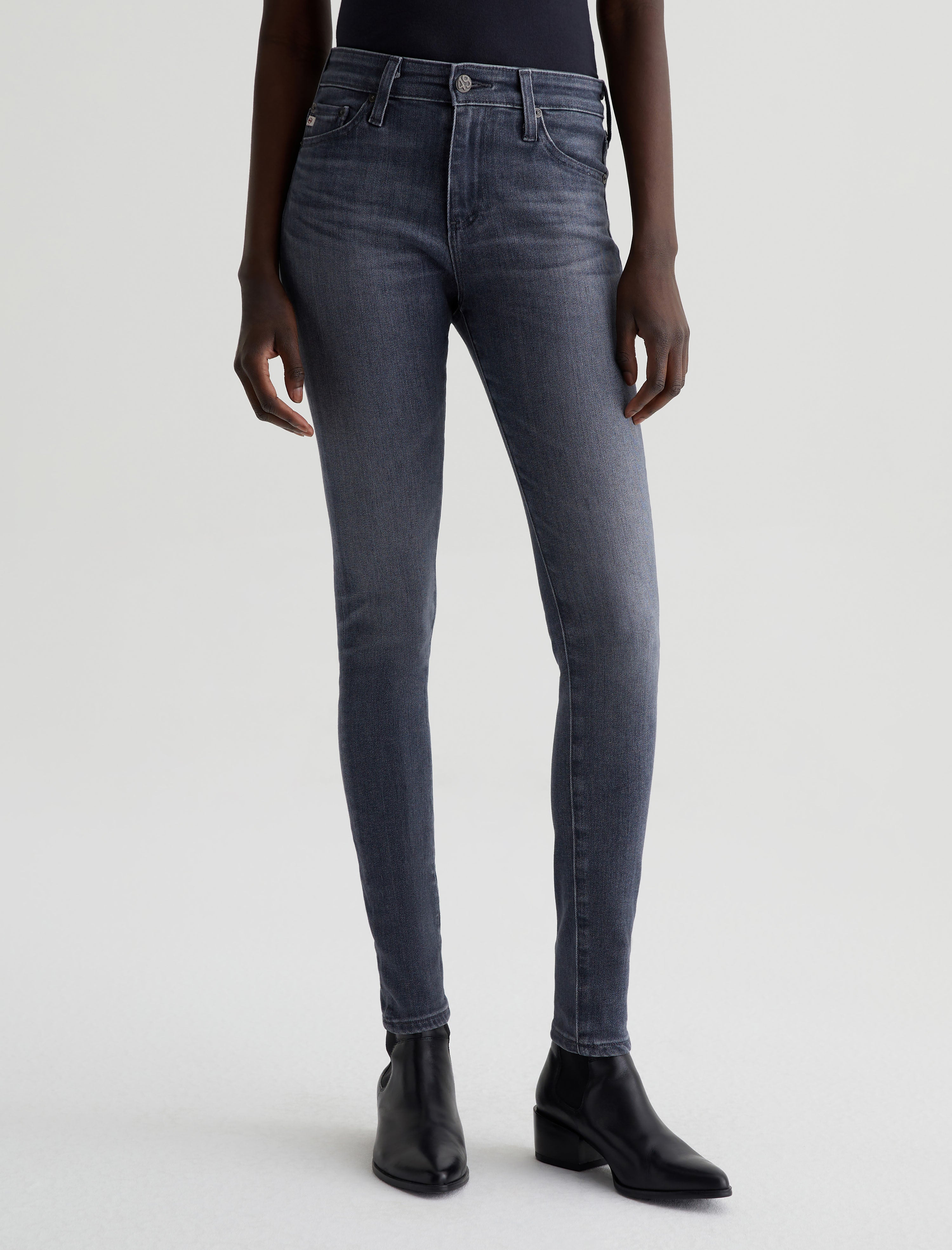 Womens Farrah Skinny Super Black at AG Jeans Official Store