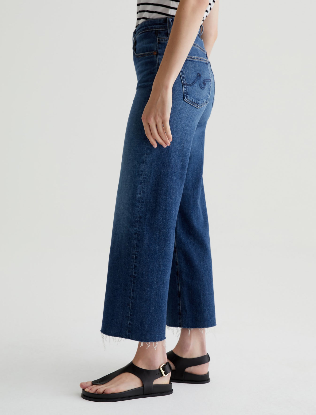 Saige Wide Leg Crop Plume High-Rise Wide Leg Women Bottom Photo 4