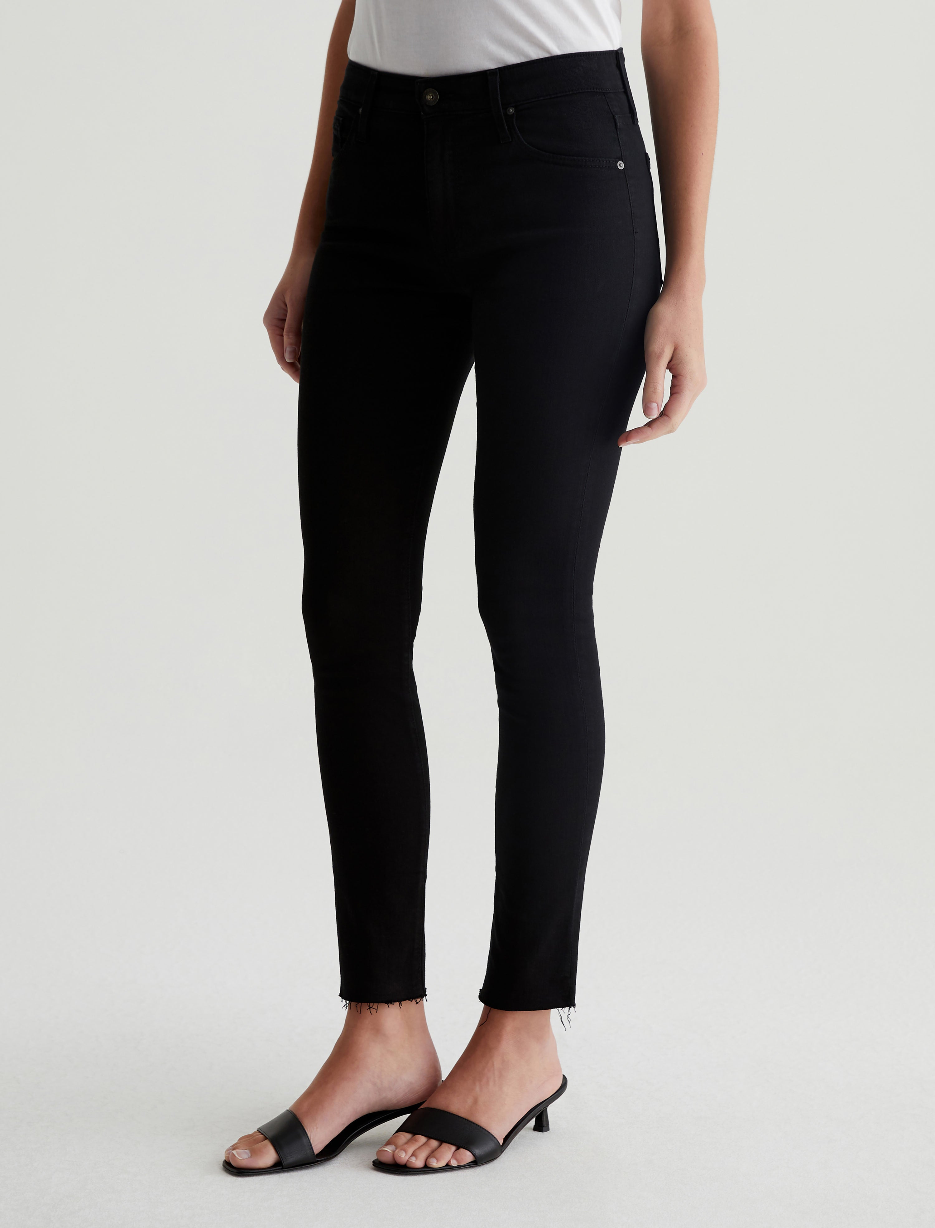 Womens Farrah Skinny Super Black at AG Jeans Official Store