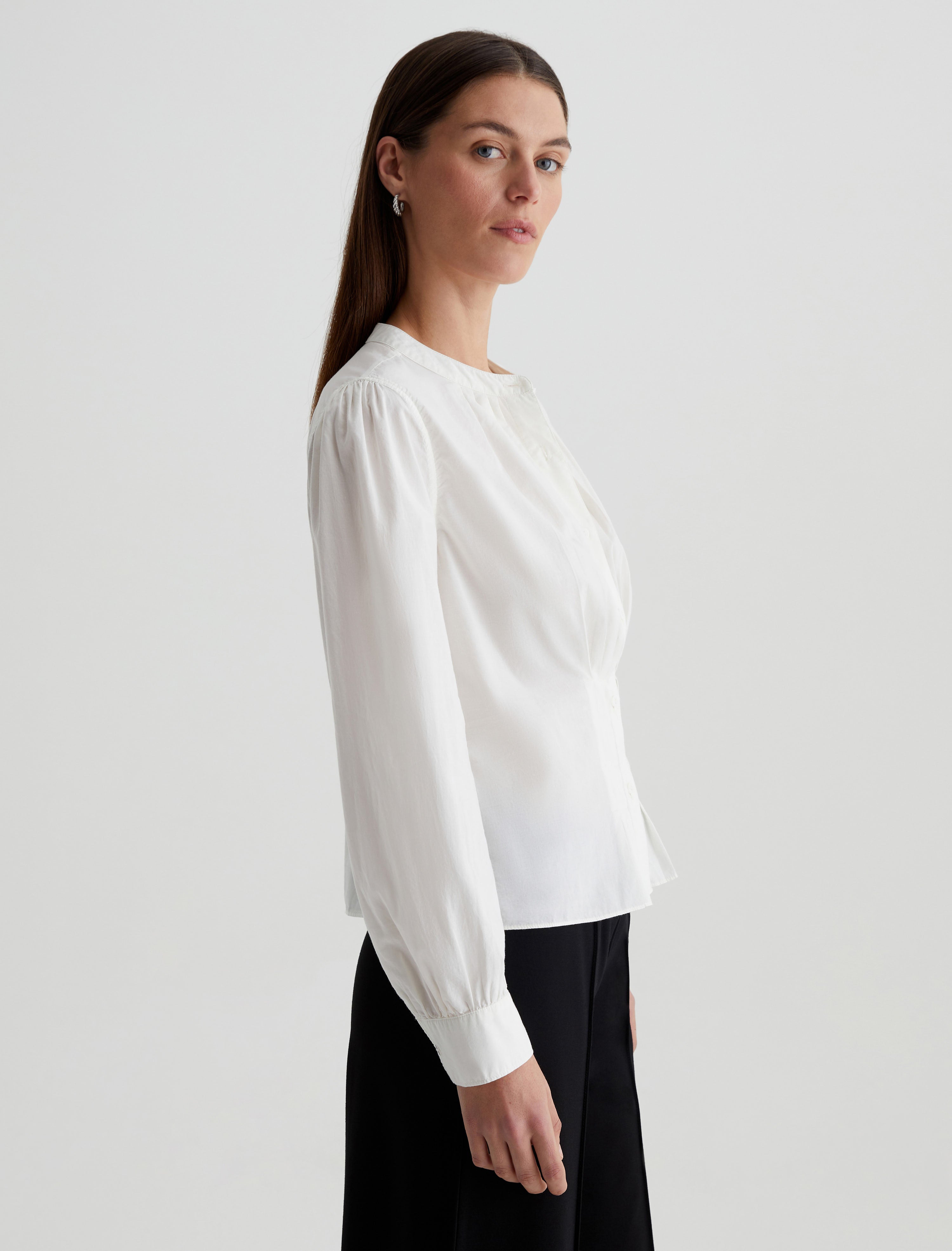 Adalyn Powder Pintuck Blouse Women Top Photo 6